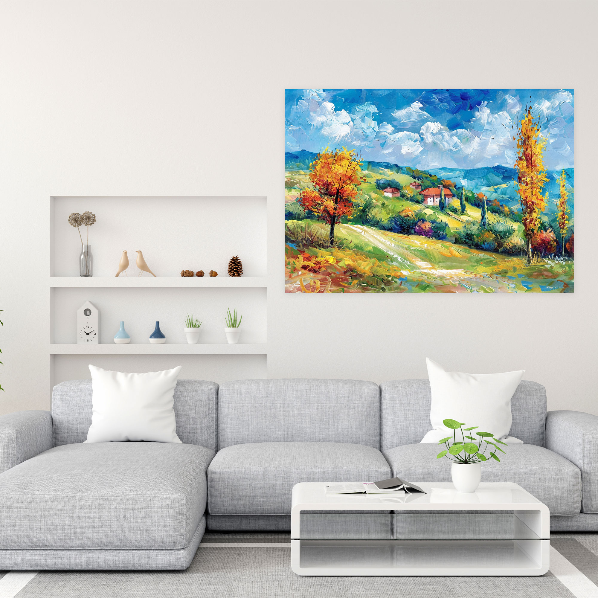 Leonid Afremov Countryside Canvas Print - Leonid Afremov, Wall Art, Leonid Afremov, Wall Decoration