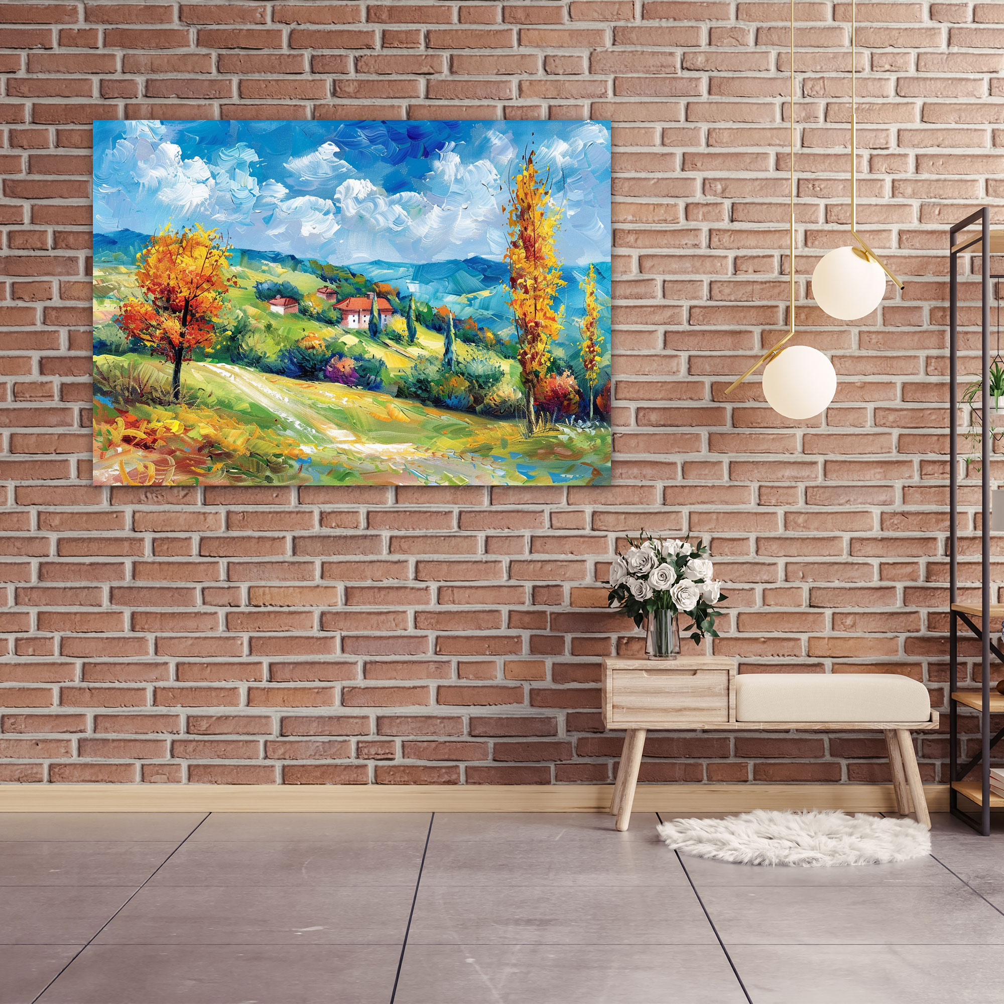 Leonid Afremov Countryside Canvas Print - Leonid Afremov, Wall Art, Leonid Afremov, Wall Decoration