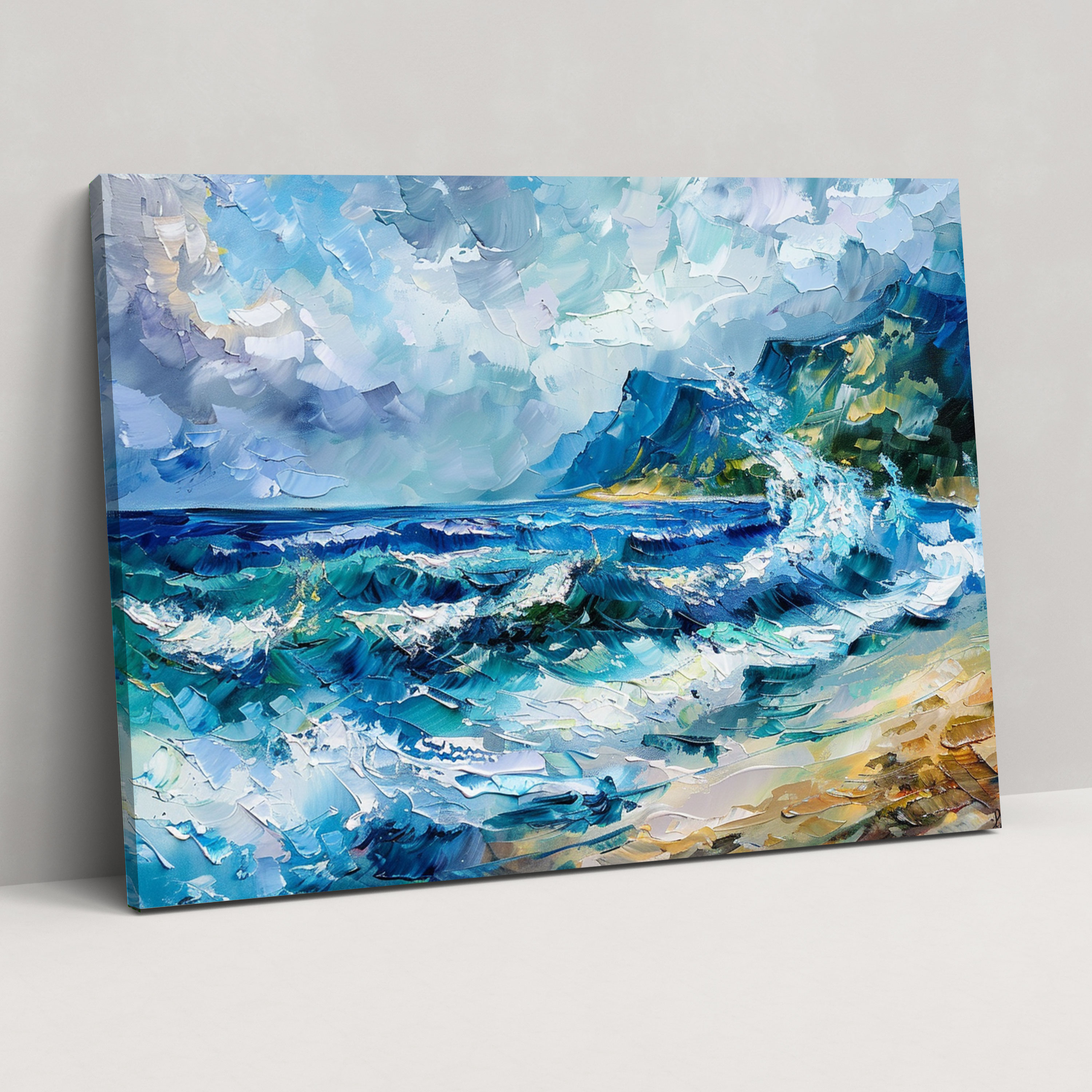 Seaside Serenity Leonid Afremov Canvas Print - Leonid Afremov, Wall Art, Canvas Wall Art, Canvas