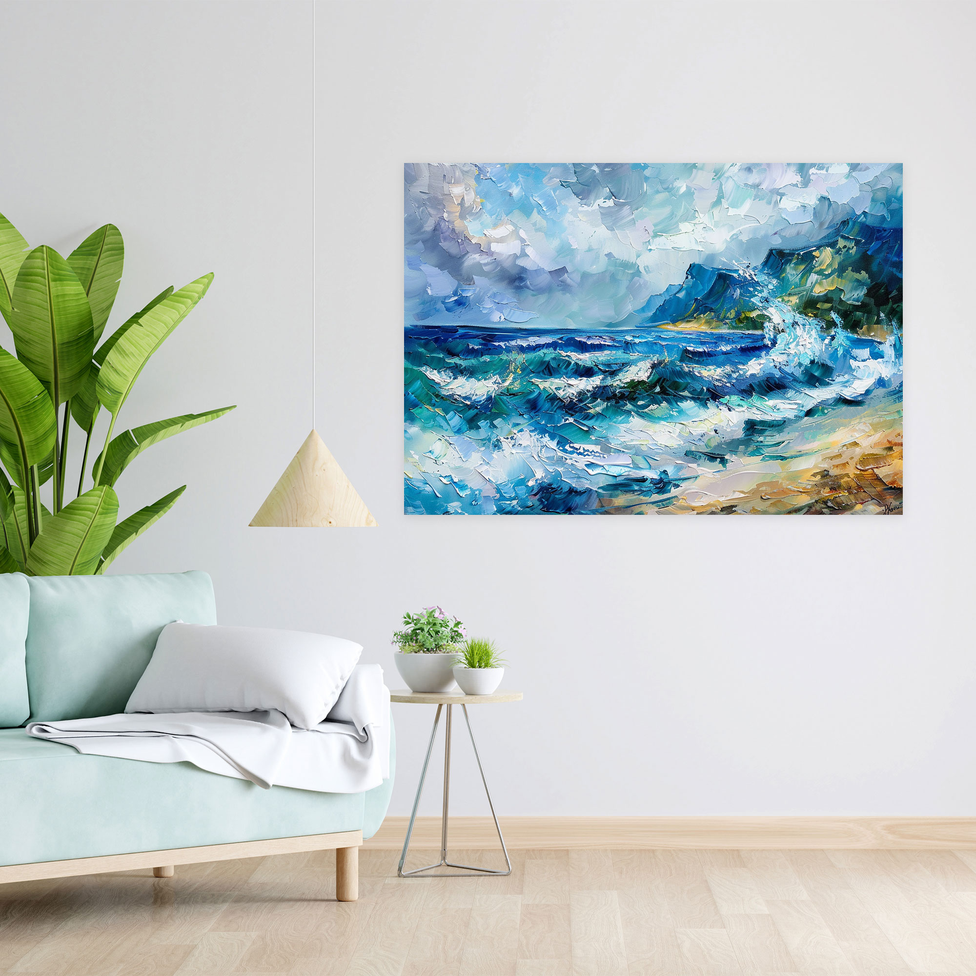 Seaside Serenity Leonid Afremov Canvas Print - Leonid Afremov, Wall Art, Canvas Wall Art, Canvas