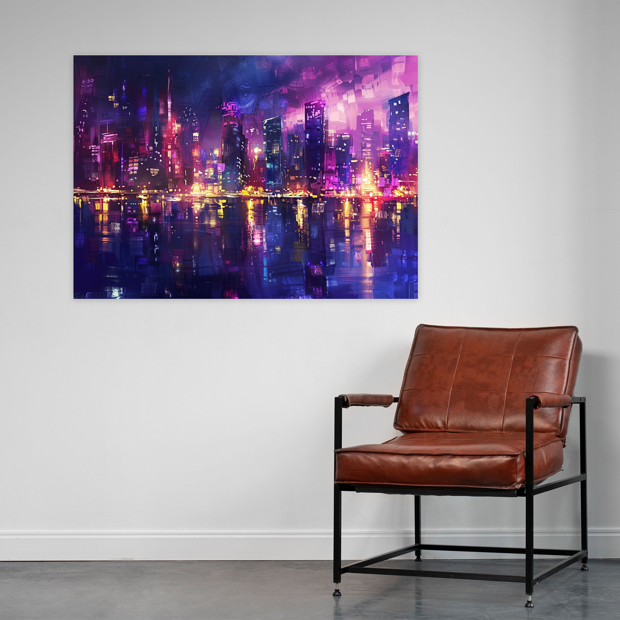 City Lights Leonid Afremov Canvas Print Wall Art - Leonid Afremov, Wall Art, Home Decoration, Canvas