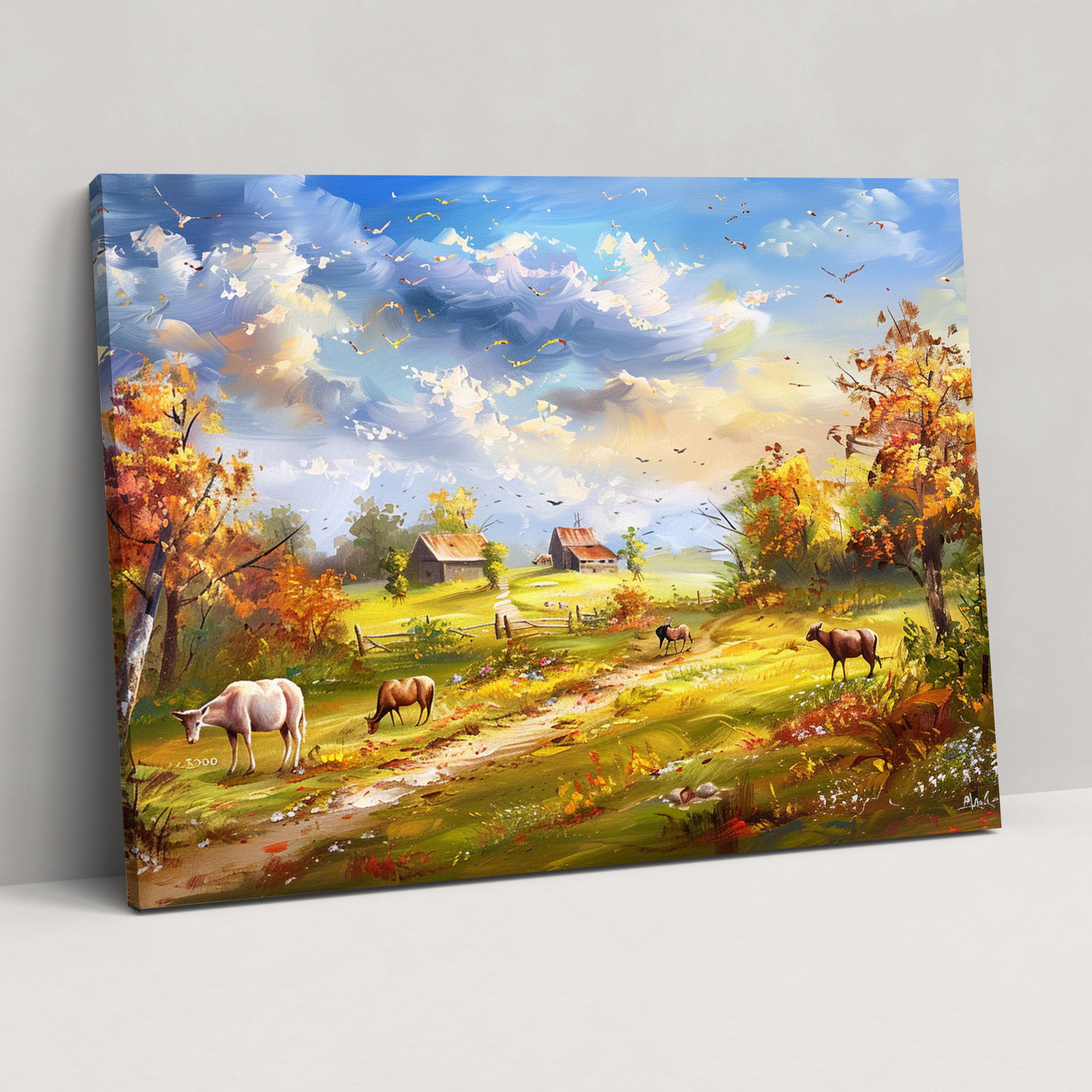 Whimsical Countryside Leonid Afremov Canvas Wall Decoration - Leonid Afremov, Wall Art, Home Decoration, Wall Decoration