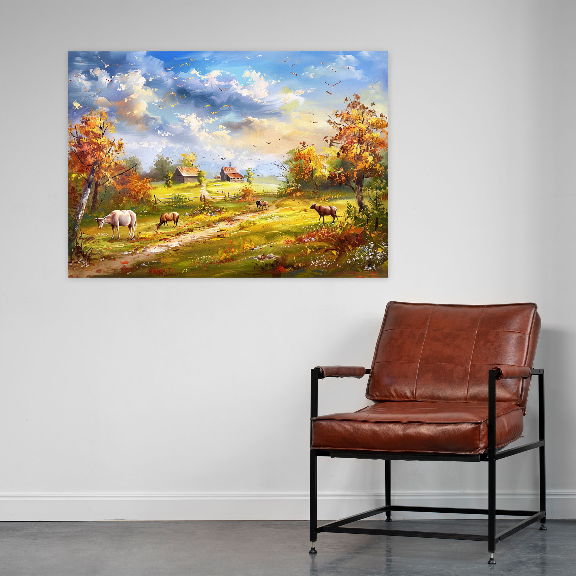 Whimsical Countryside Leonid Afremov Canvas Wall Decoration - Leonid Afremov, Wall Art, Home Decoration, Wall Decoration