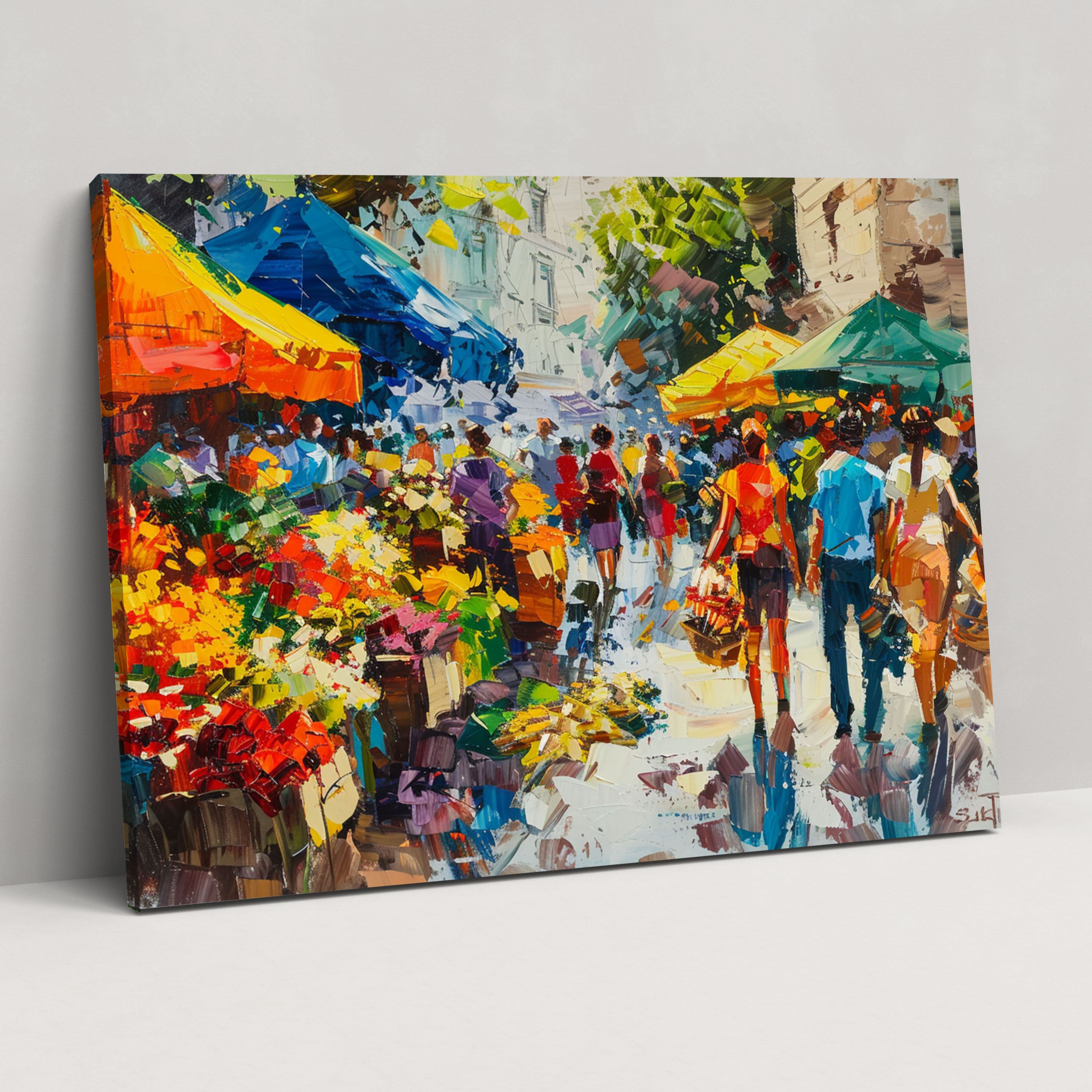 Market Square Leonid Afremov Canvas Print - Leonid Afremov, Leonid Afremov, Canvas Wall Art, Home Decoration