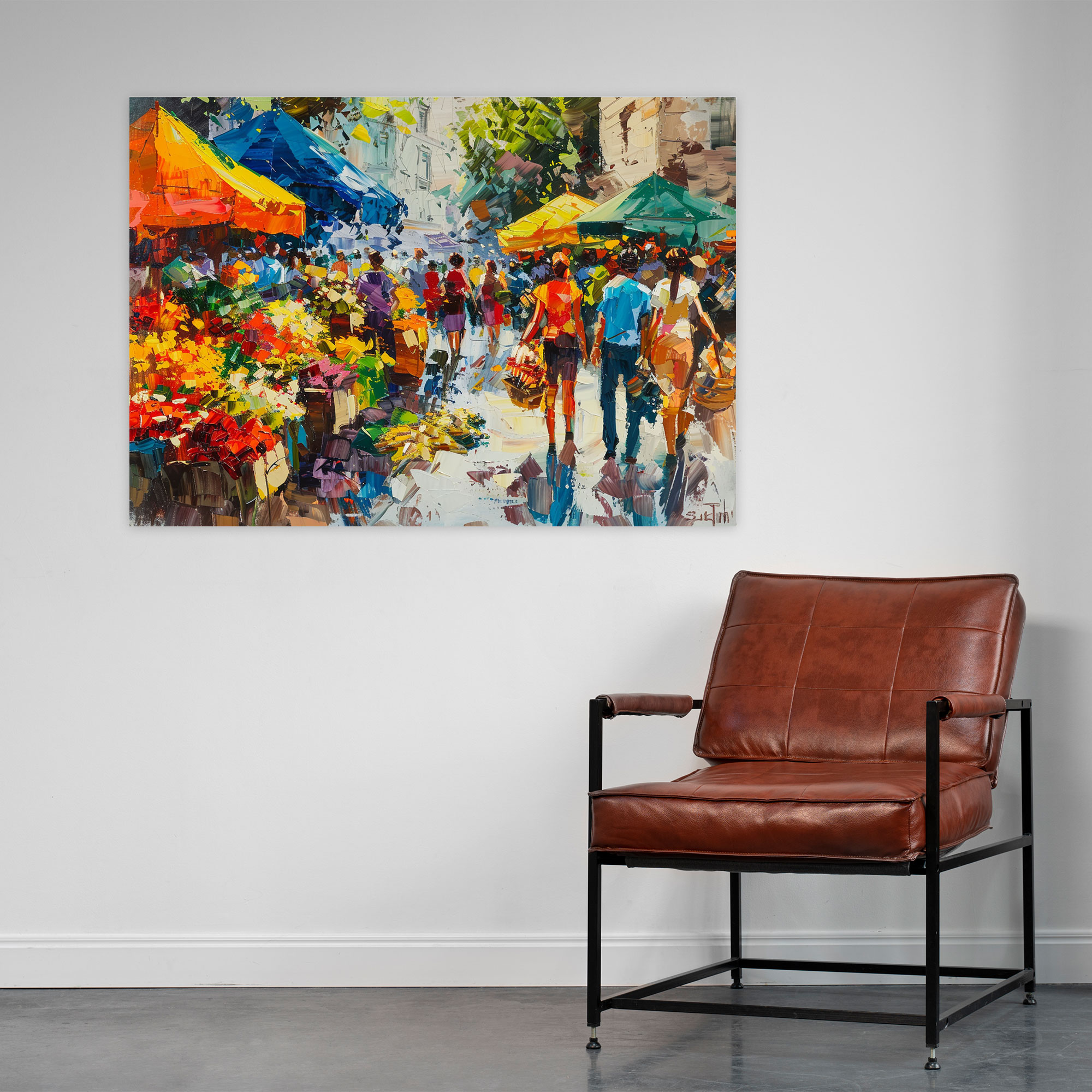 Market Square Leonid Afremov Canvas Print - Leonid Afremov, Leonid Afremov, Canvas Wall Art, Home Decoration