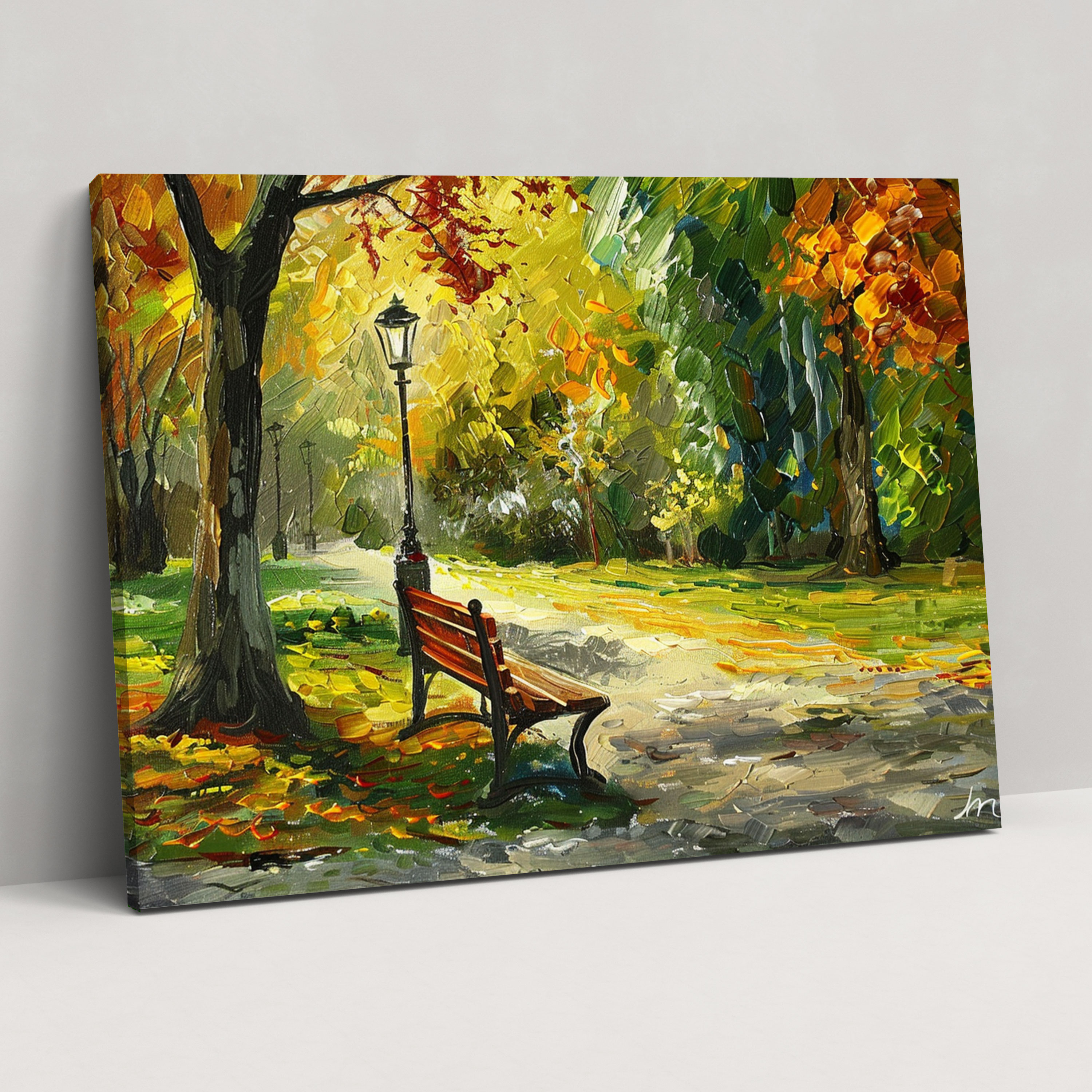 Leonid Afremov Park Serenity Canvas Print - Leonid Afremov, Canvas, Canvas Print, Wall Art