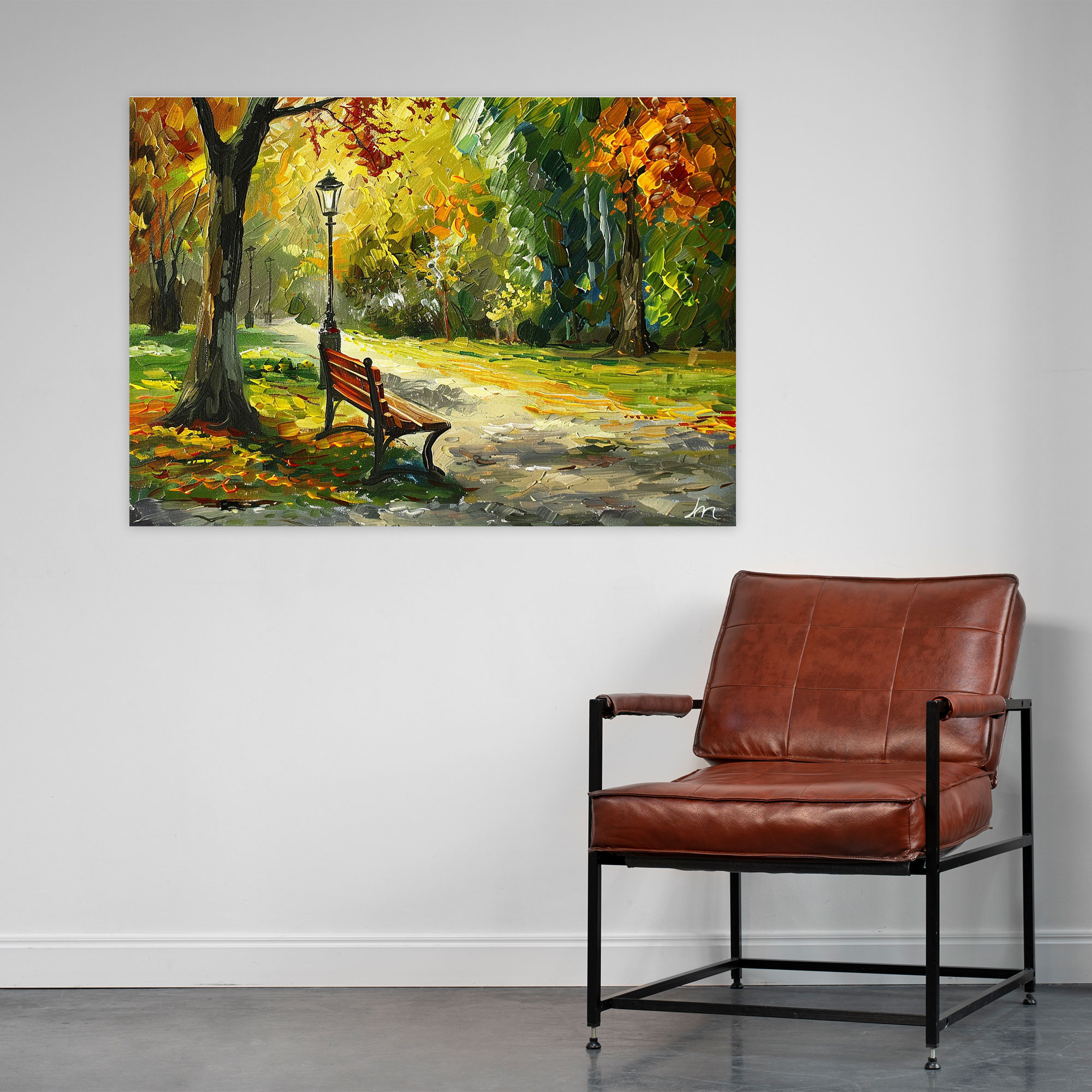 Leonid Afremov Park Serenity Canvas Print - Leonid Afremov, Canvas, Canvas Print, Wall Art