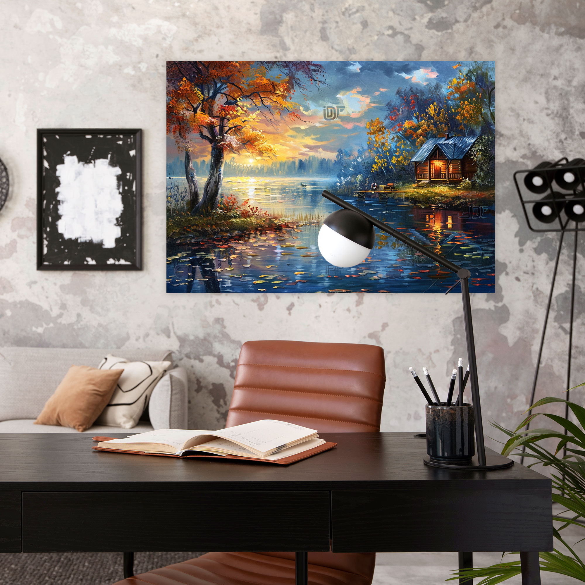Leonid Afremov Lakeside Retreat Wall Decoration - Leonid Afremov, Wall Art, Canvas Print, Home Decoration