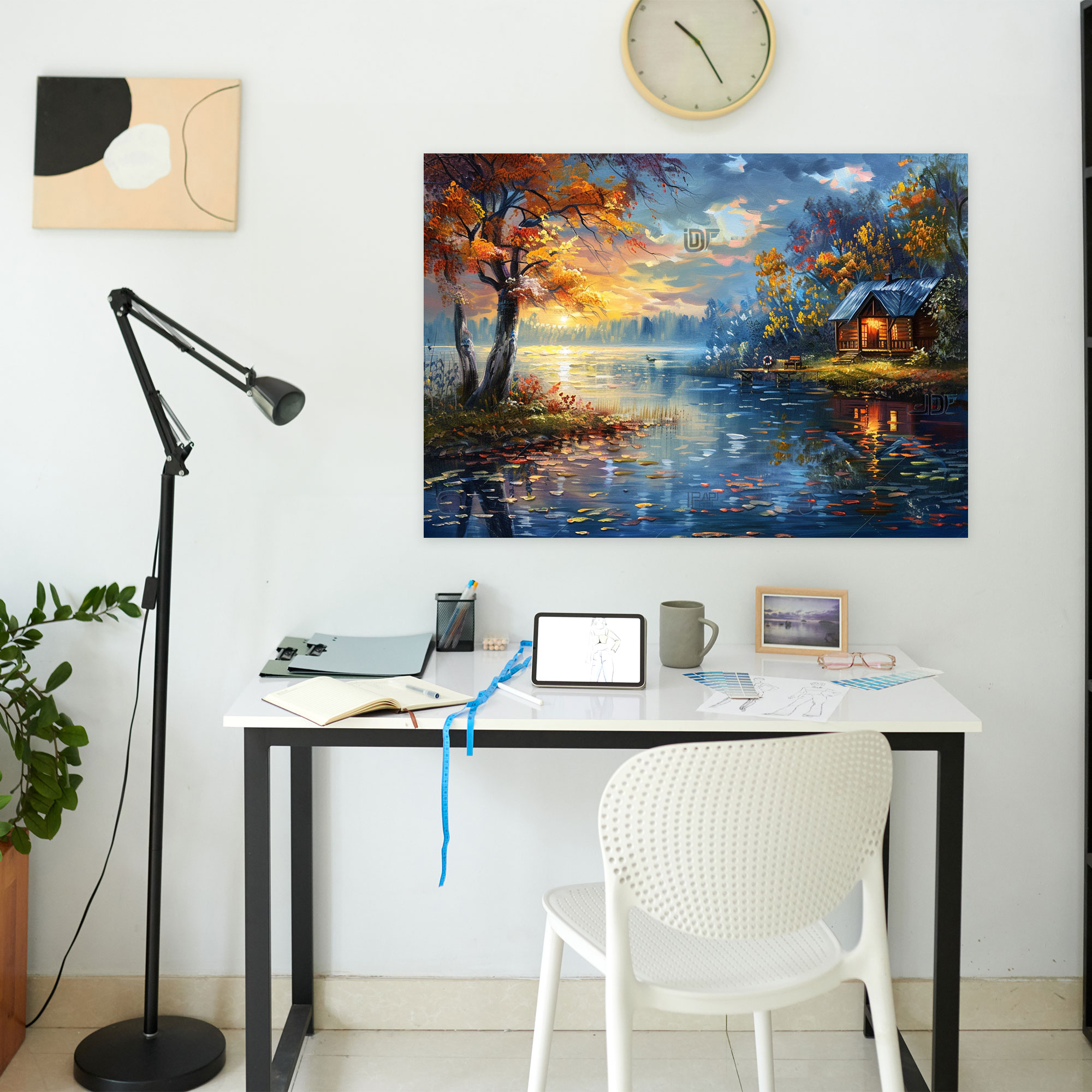 Leonid Afremov Lakeside Retreat Wall Decoration - Leonid Afremov, Wall Art, Canvas Print, Home Decoration