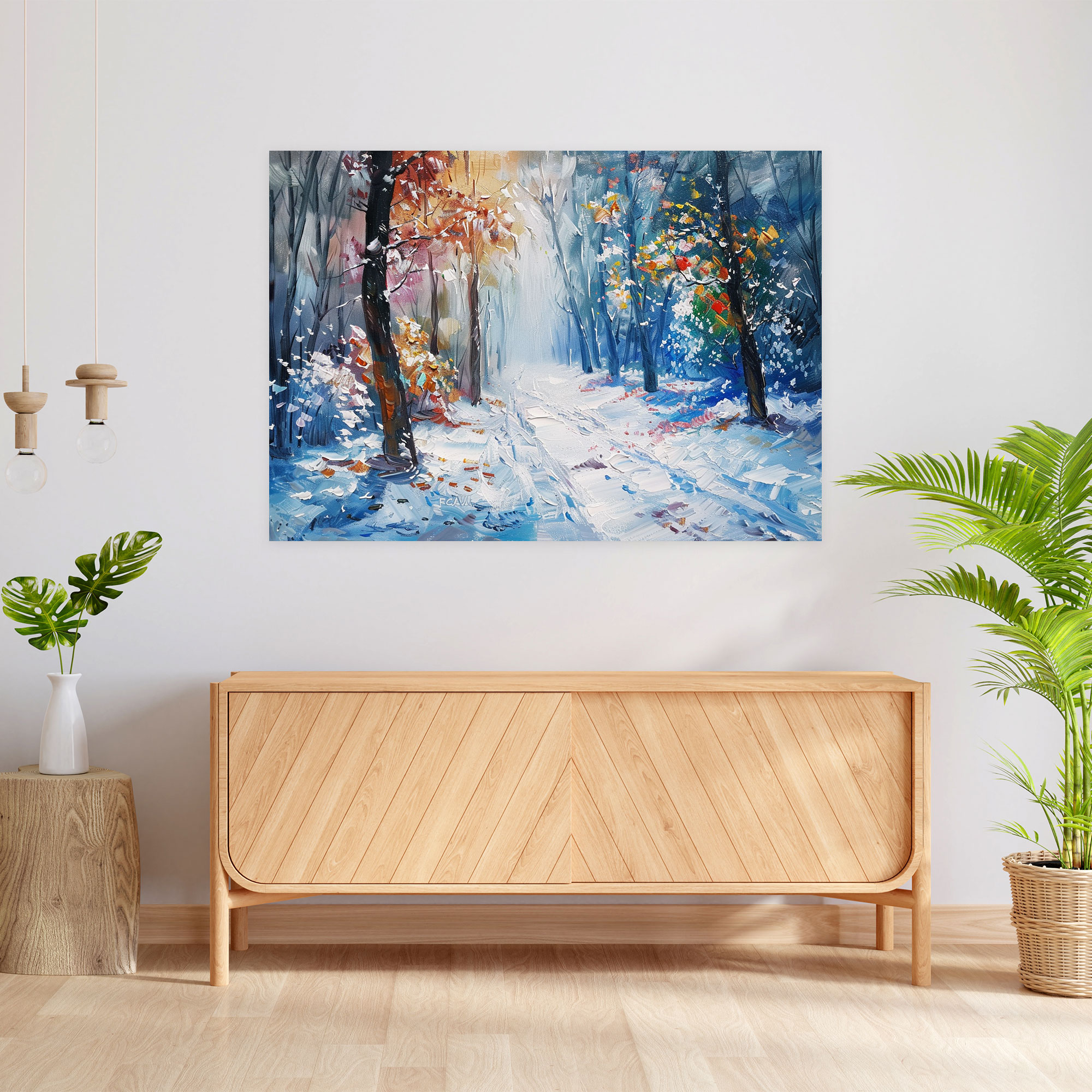 Leonid Afremov Winter Wonderland Wall Art - Leonid Afremov, Wall Decoration, Home Decoration, Canvas Print