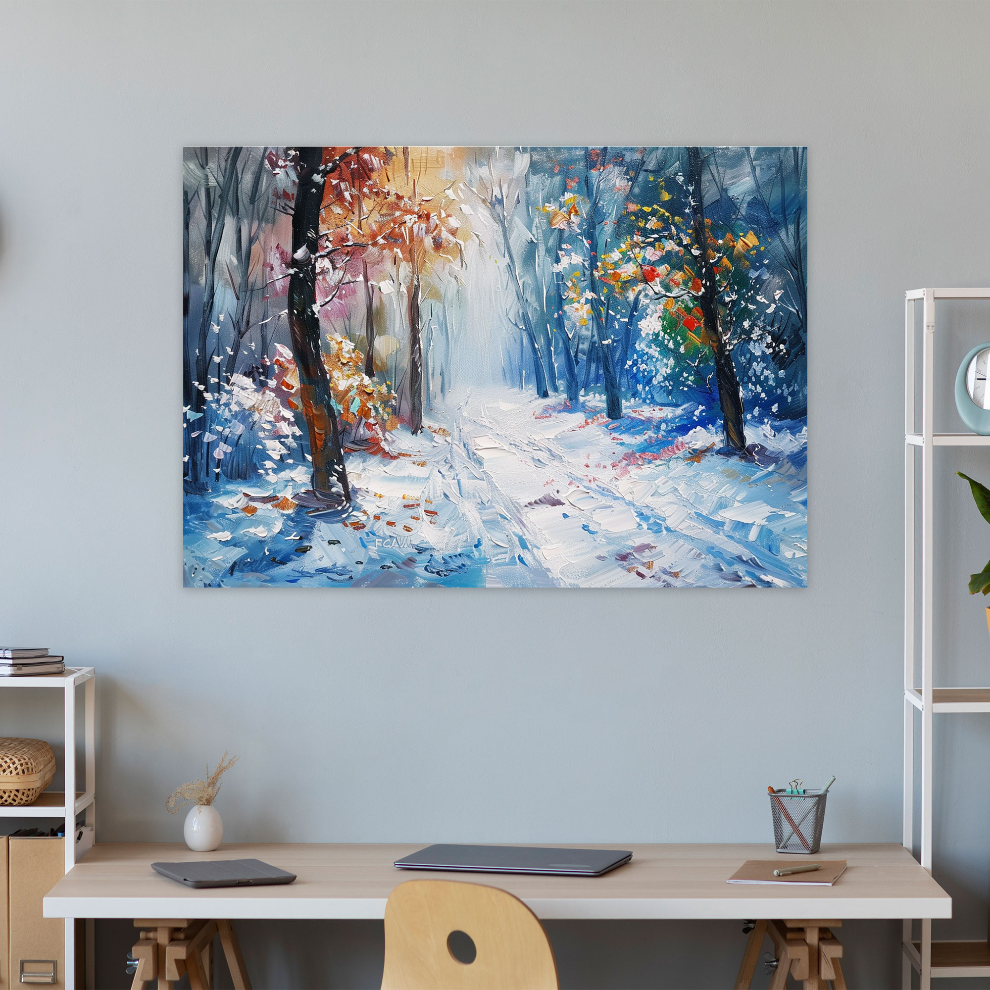 Leonid Afremov Winter Wonderland Wall Art - Leonid Afremov, Wall Decoration, Home Decoration, Canvas Print