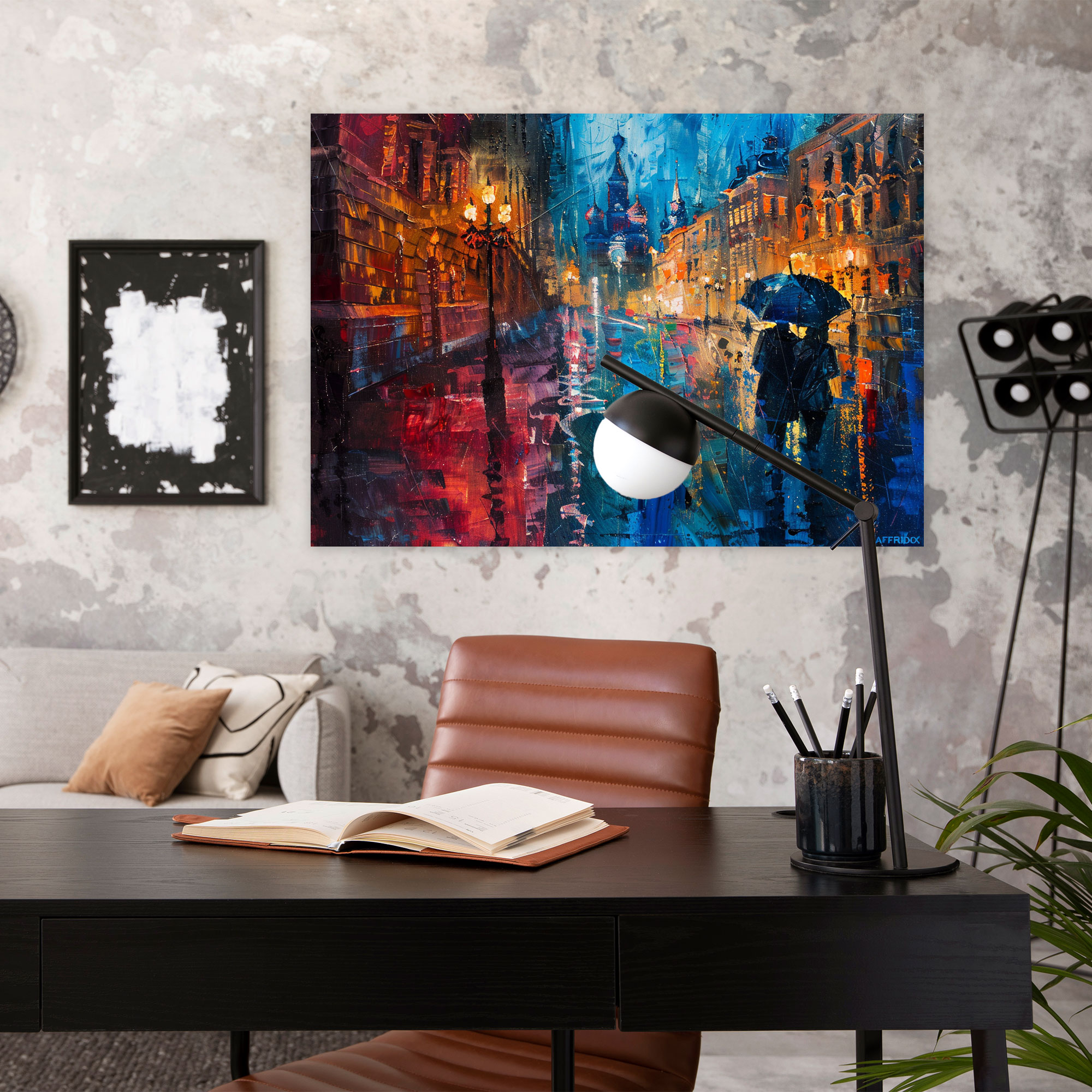Leonid Afremov Canvas Print - Rainy Cityscape Wall Art - Leonid Afremov, Wall Art, Canvas Print, Home Decoration