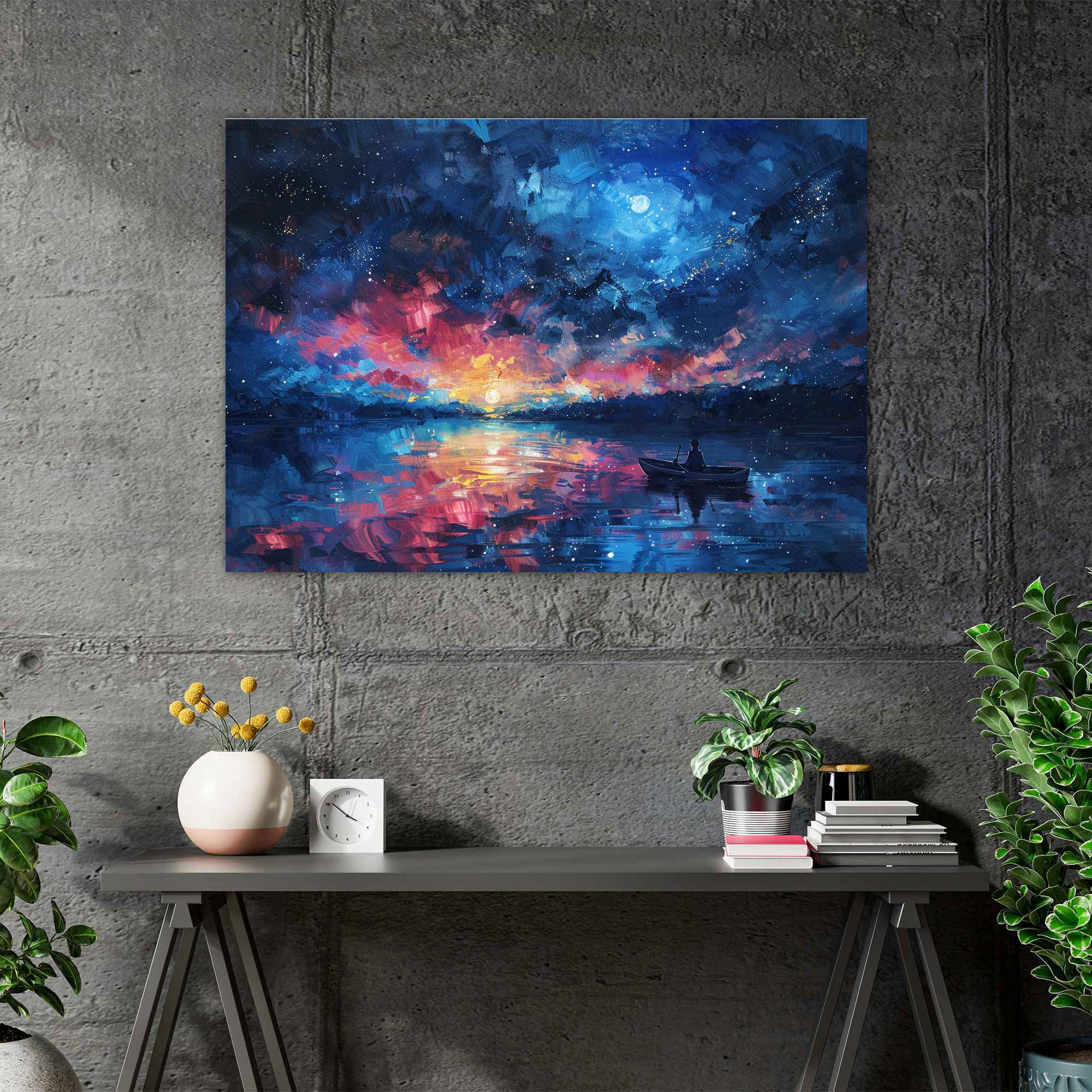 Leonid Afremov Wall Decoration - Magical Night Sky Canvas Print - Leonid Afremov, Canvas Print, Wall Art, Canvas Wall Art