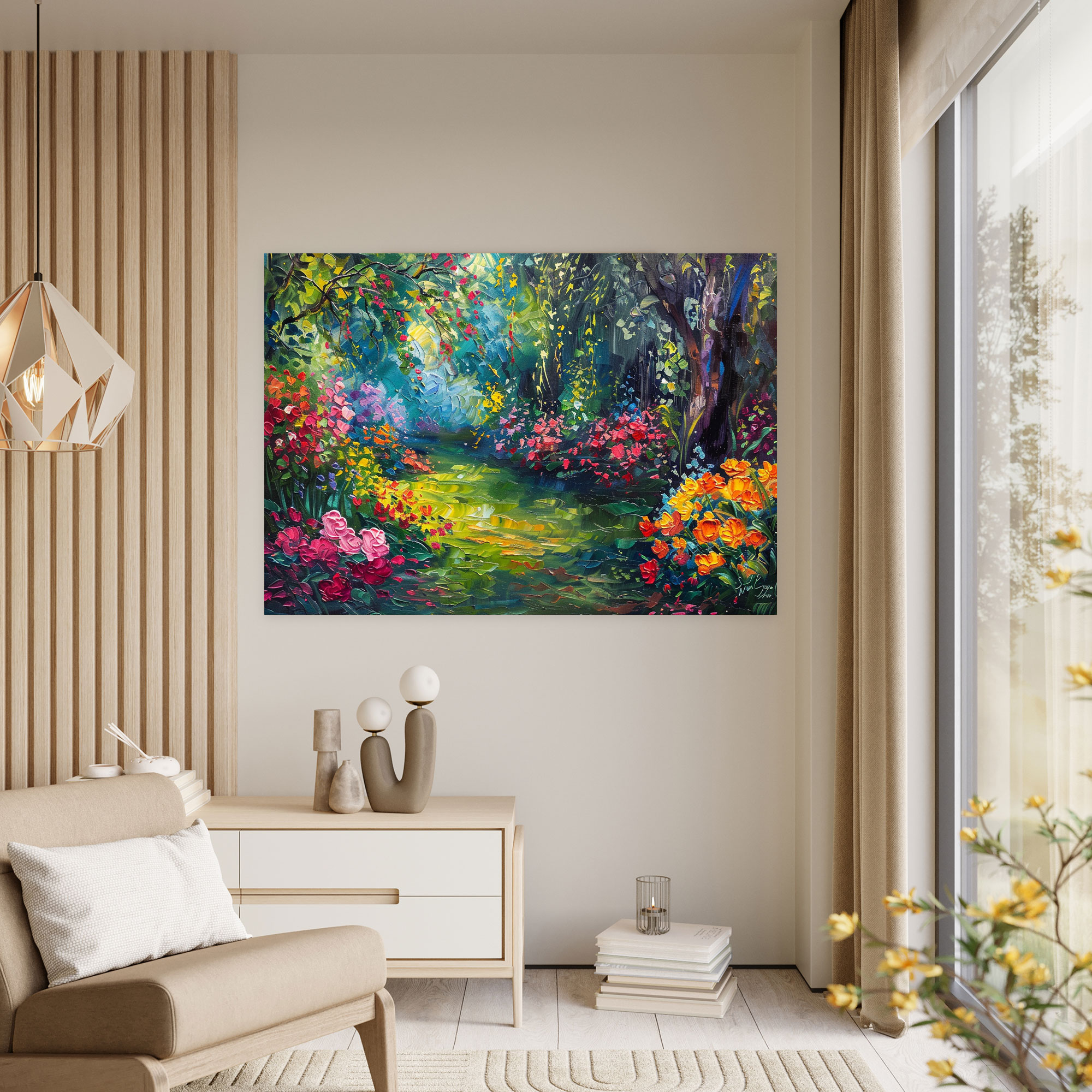Leonid Afremov Canvas Print - Spring Garden Wall Art - Leonid Afremov, Leonid Afremov, Wall Decoration, Canvas Print