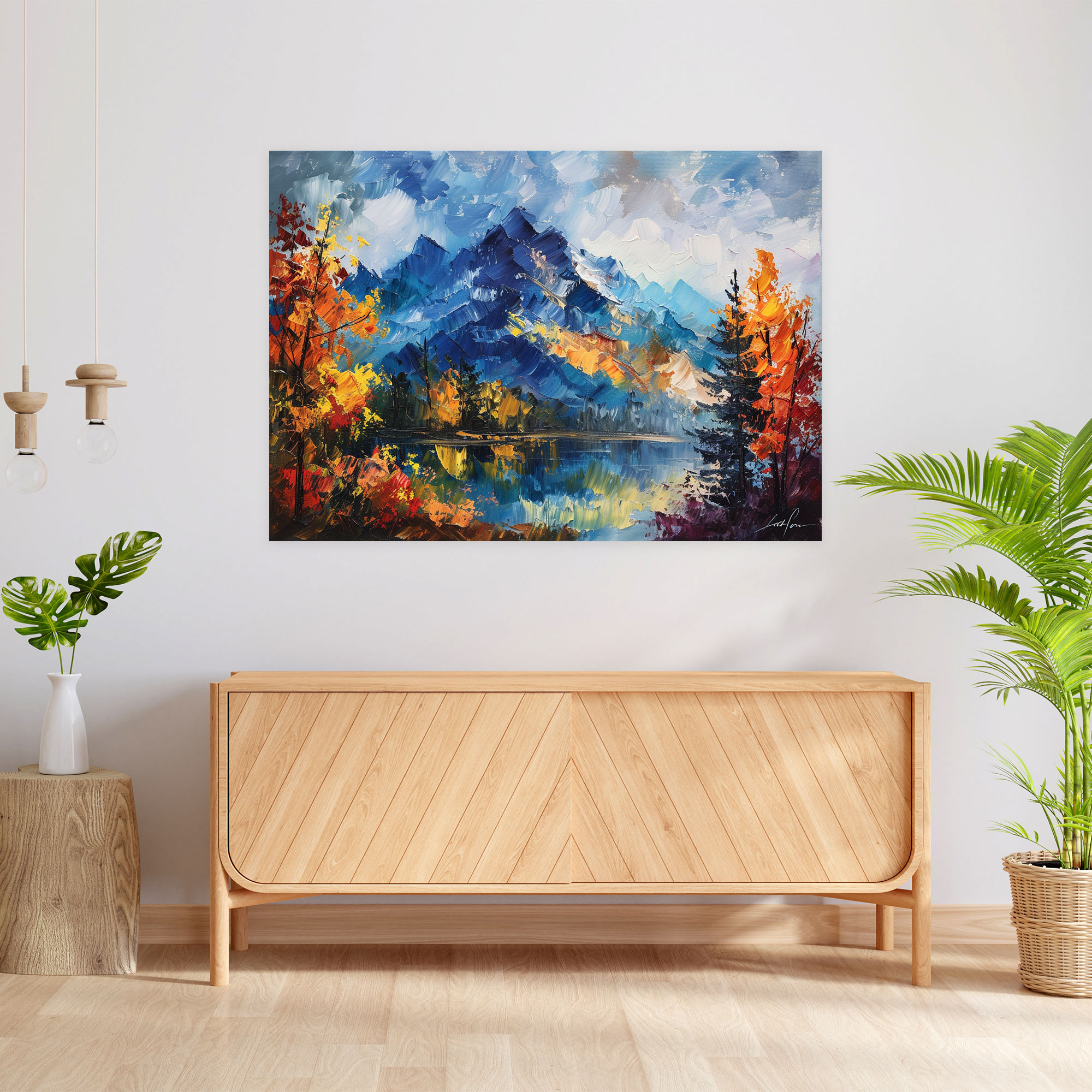 Leonid Afremov Wall Art - Mountain Landscape Canvas Print - Leonid Afremov, Canvas Print, Canvas Wall Art, Wall Art