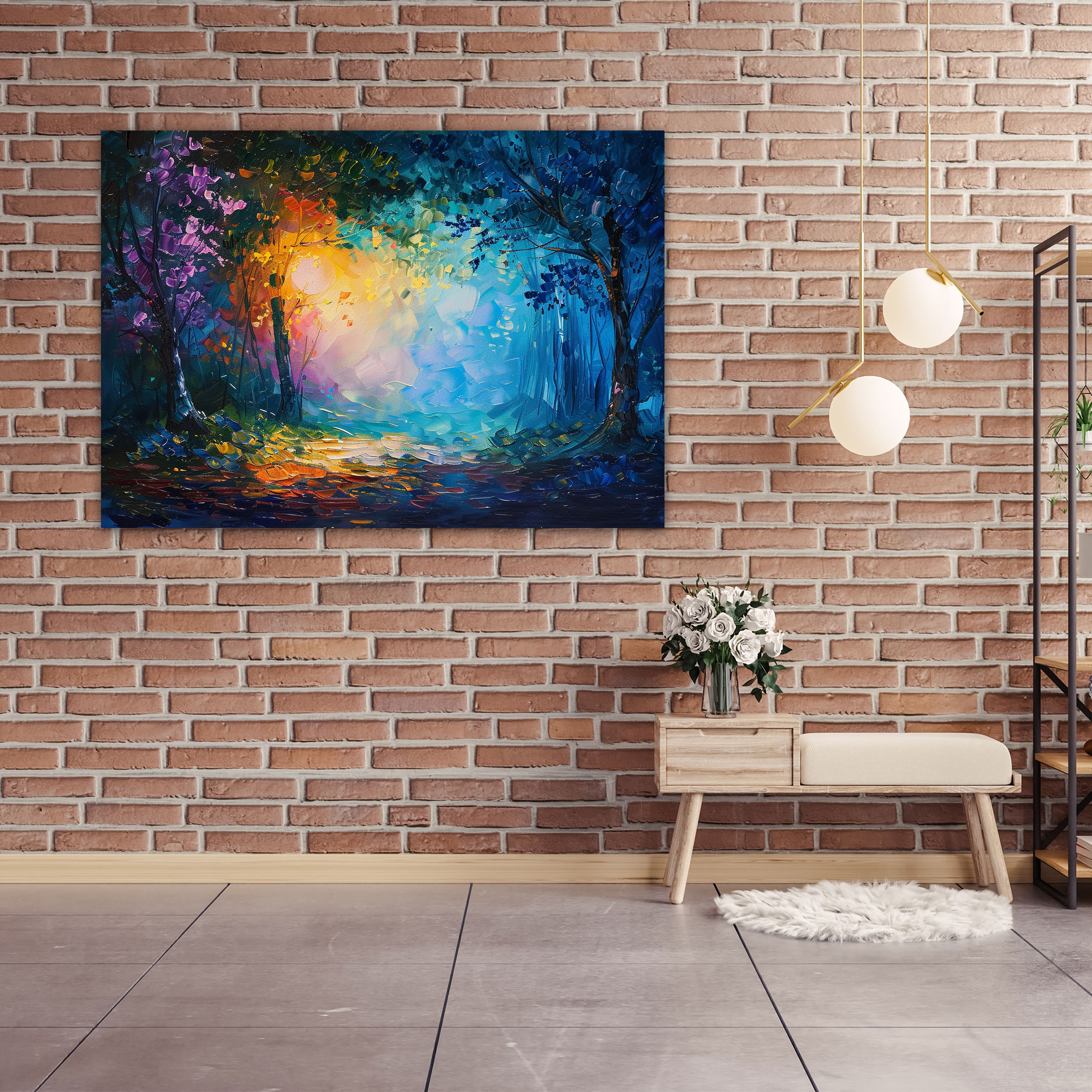 Leonid Afremov Wall Decoration - Enchanted Forest Canvas Print - Leonid Afremov, Canvas, Canvas Wall Art, Leonid Afremov