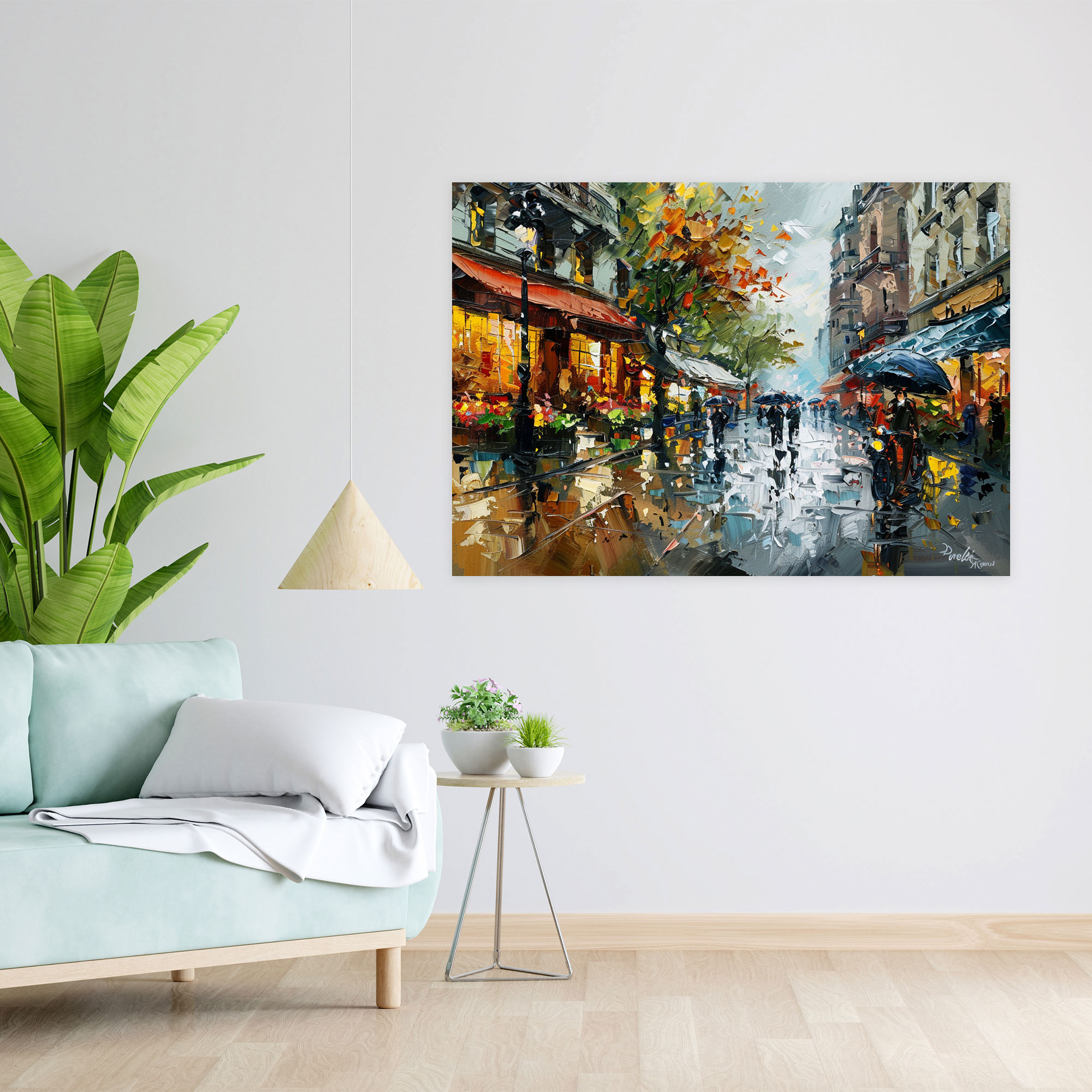 Leonid Afremov Canvas Print - City Street Wall Art - Leonid Afremov, Canvas, Wall Art, Canvas Print