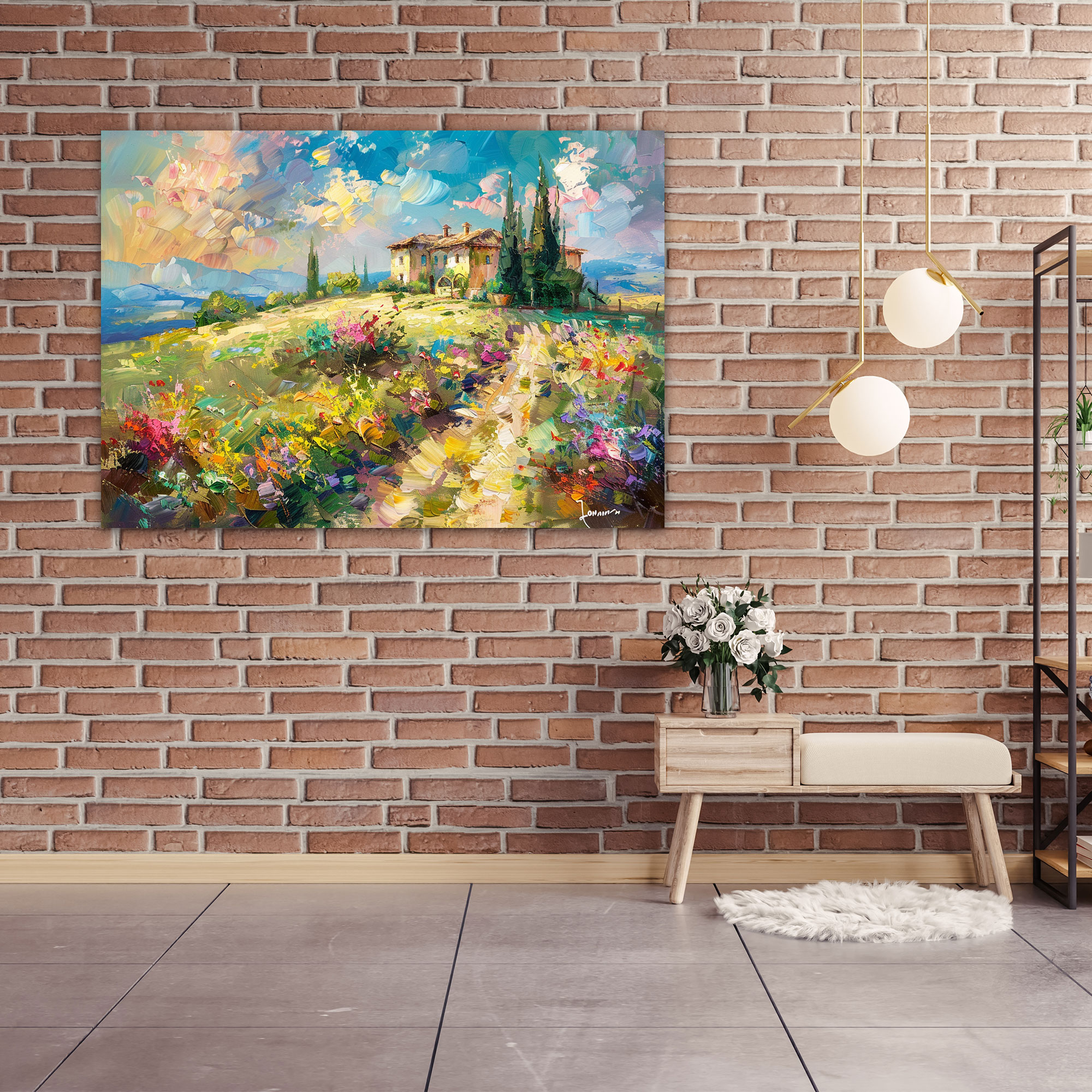 Leonid Afremov Wall Art - Countryside Landscape Canvas Print - Leonid Afremov, Canvas, Canvas Print, Canvas Wall Art