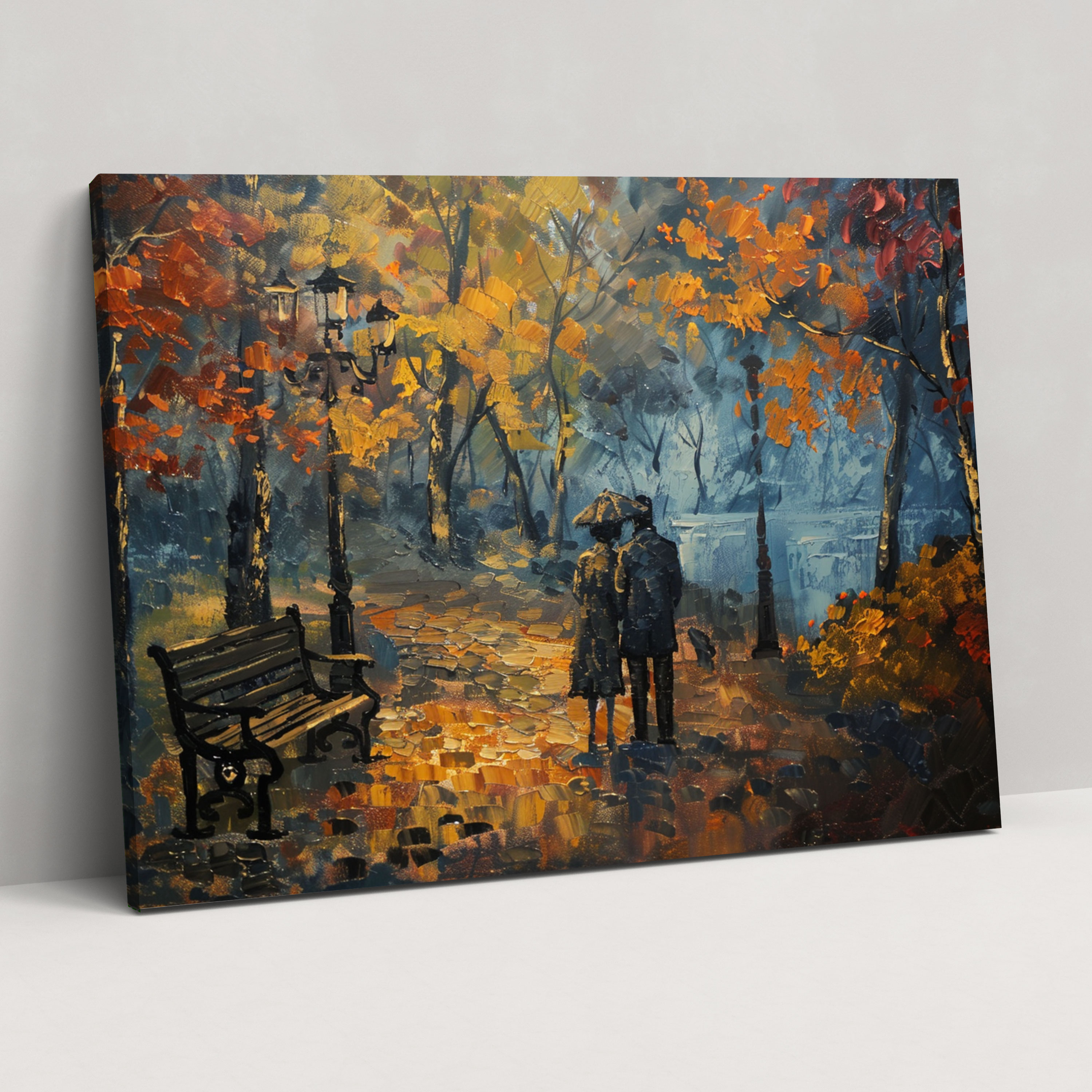 Romantic Park Leonid Afremov Canvas Print - Leonid Afremov, Canvas Wall Art, Home Decoration, Canvas