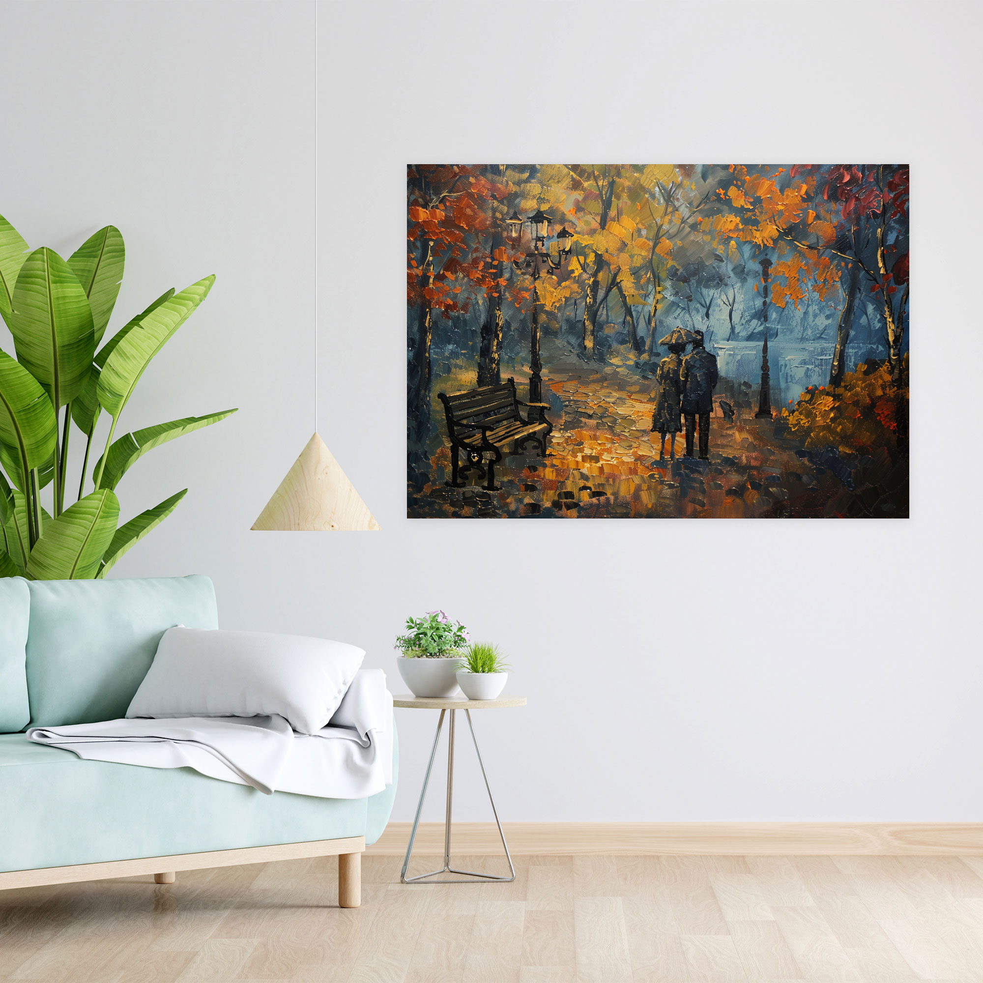 Romantic Park Leonid Afremov Canvas Print - Leonid Afremov, Canvas Wall Art, Home Decoration, Canvas