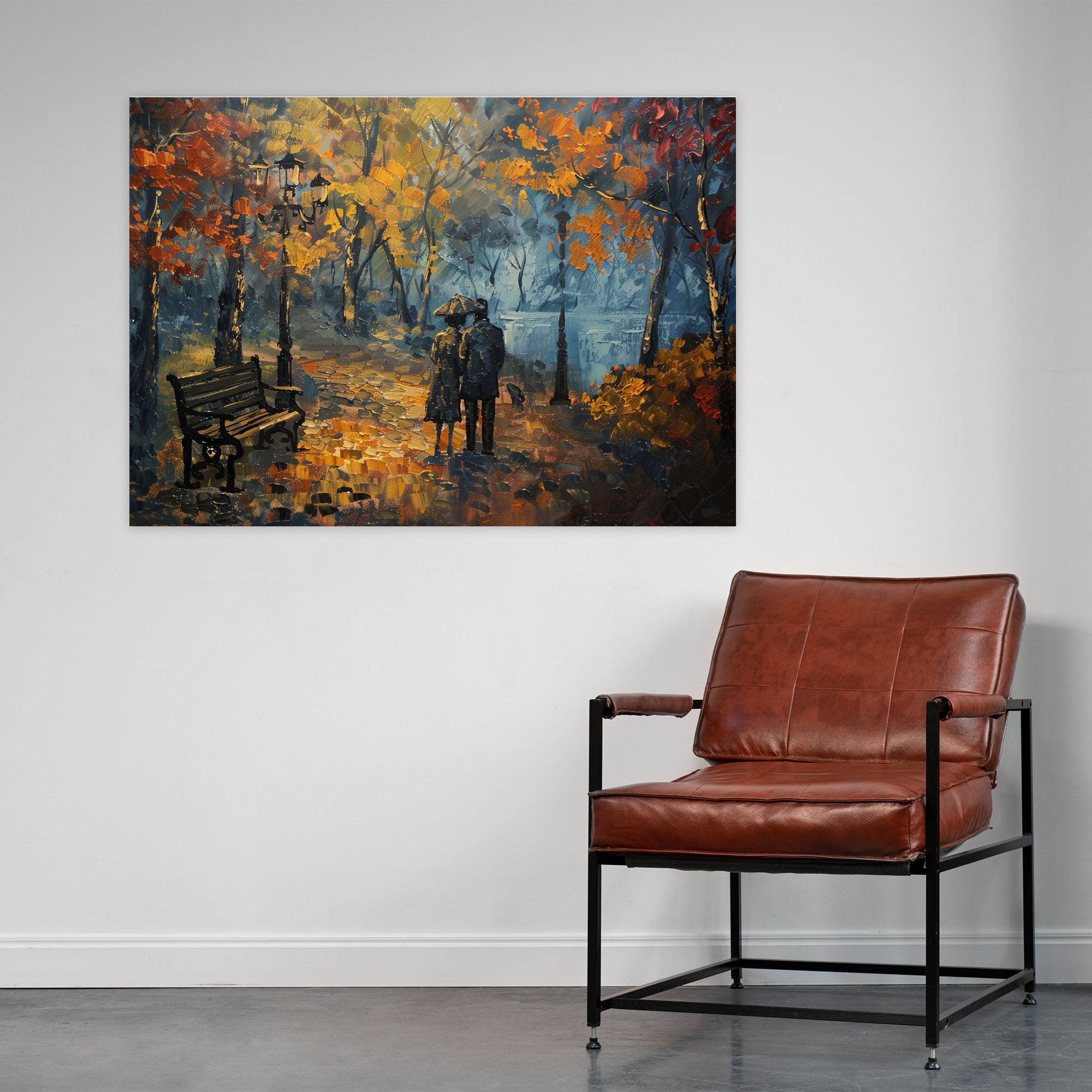 Romantic Park Leonid Afremov Canvas Print - Leonid Afremov, Canvas Wall Art, Home Decoration, Canvas