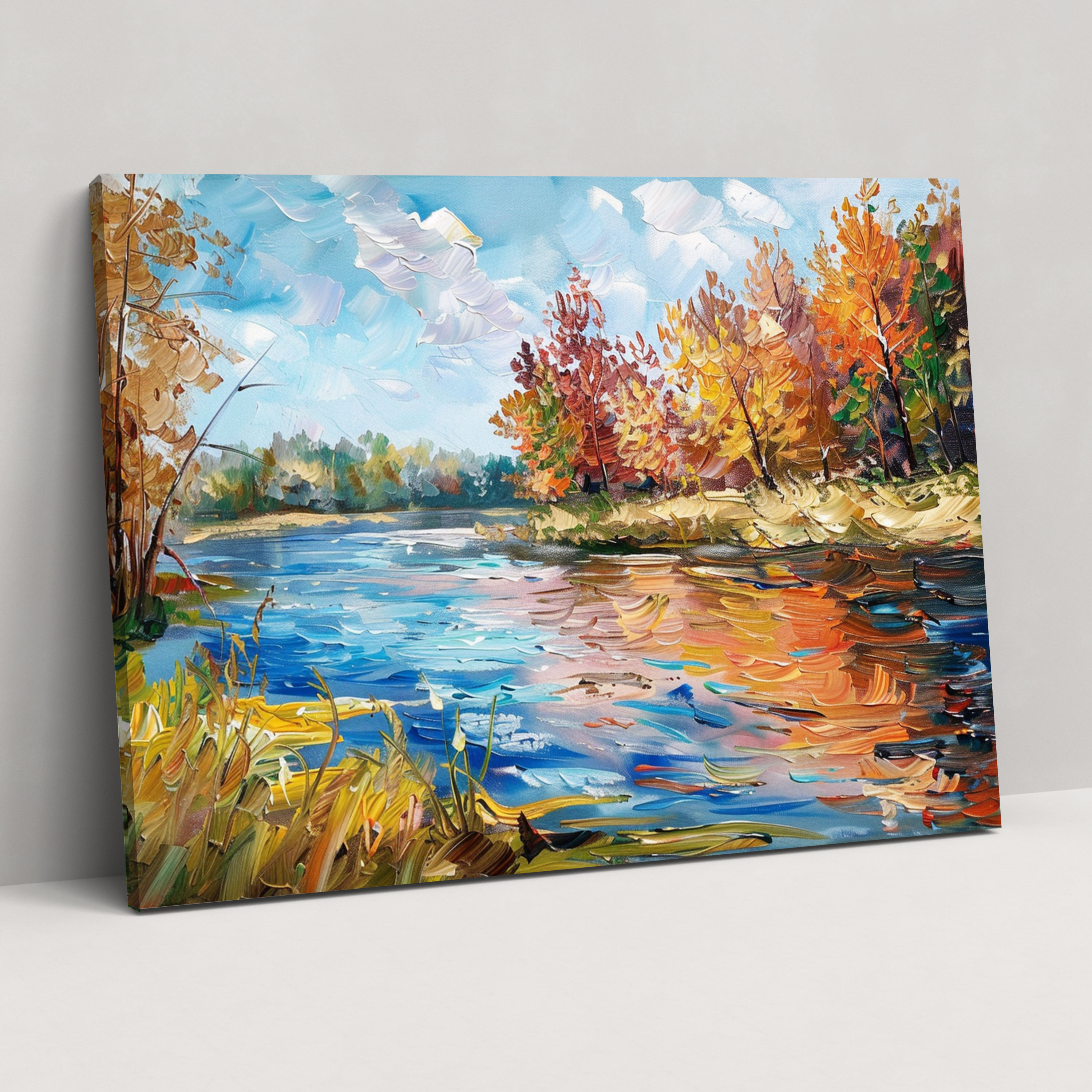 River Landscape Leonid Afremov Wall Decoration - Leonid Afremov, Canvas Wall Art, Home Decoration, Canvas Print