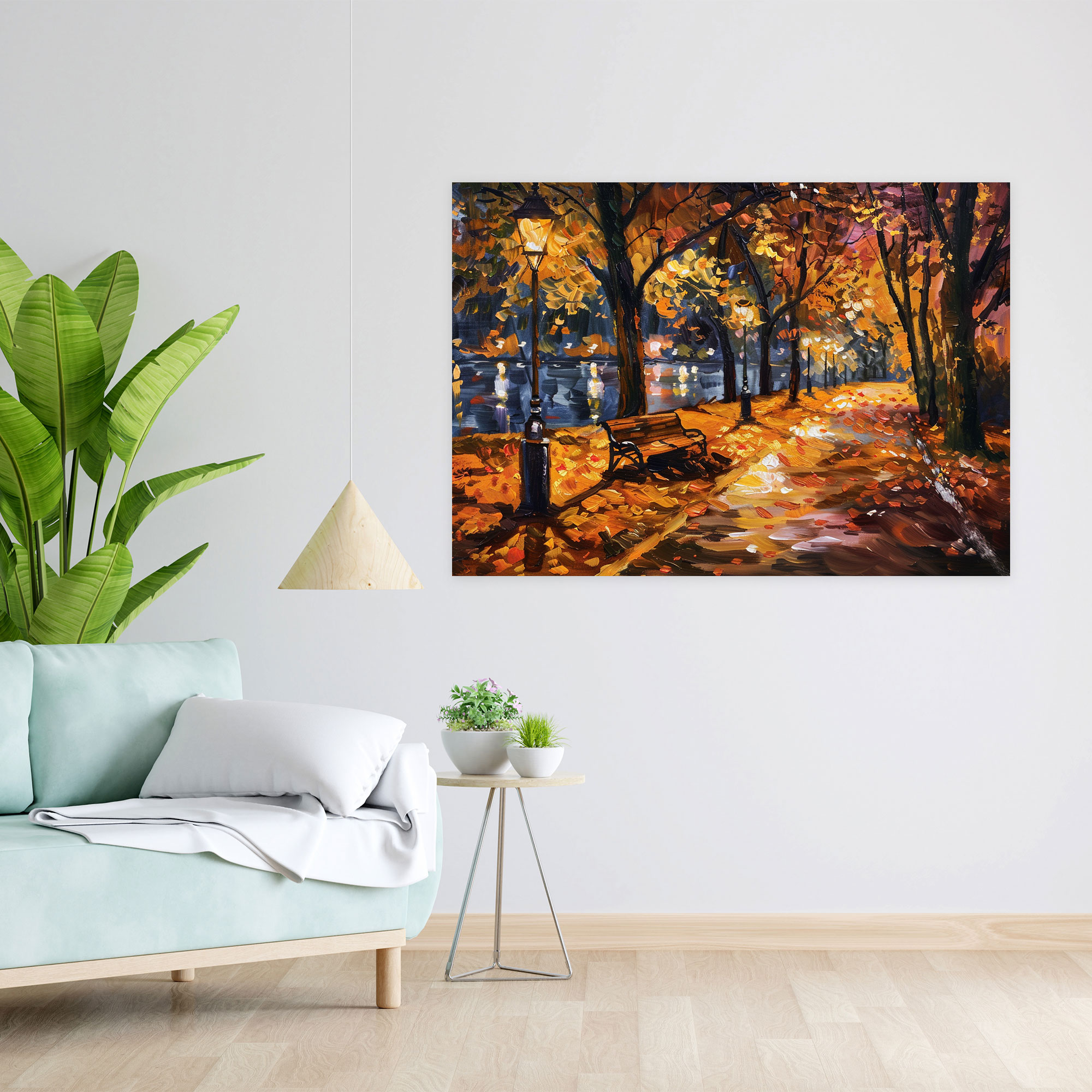Leonid Afremov Canvas Print - Autumn Park Night - Leonid Afremov, Canvas Print, Home Decoration, Wall Decoration