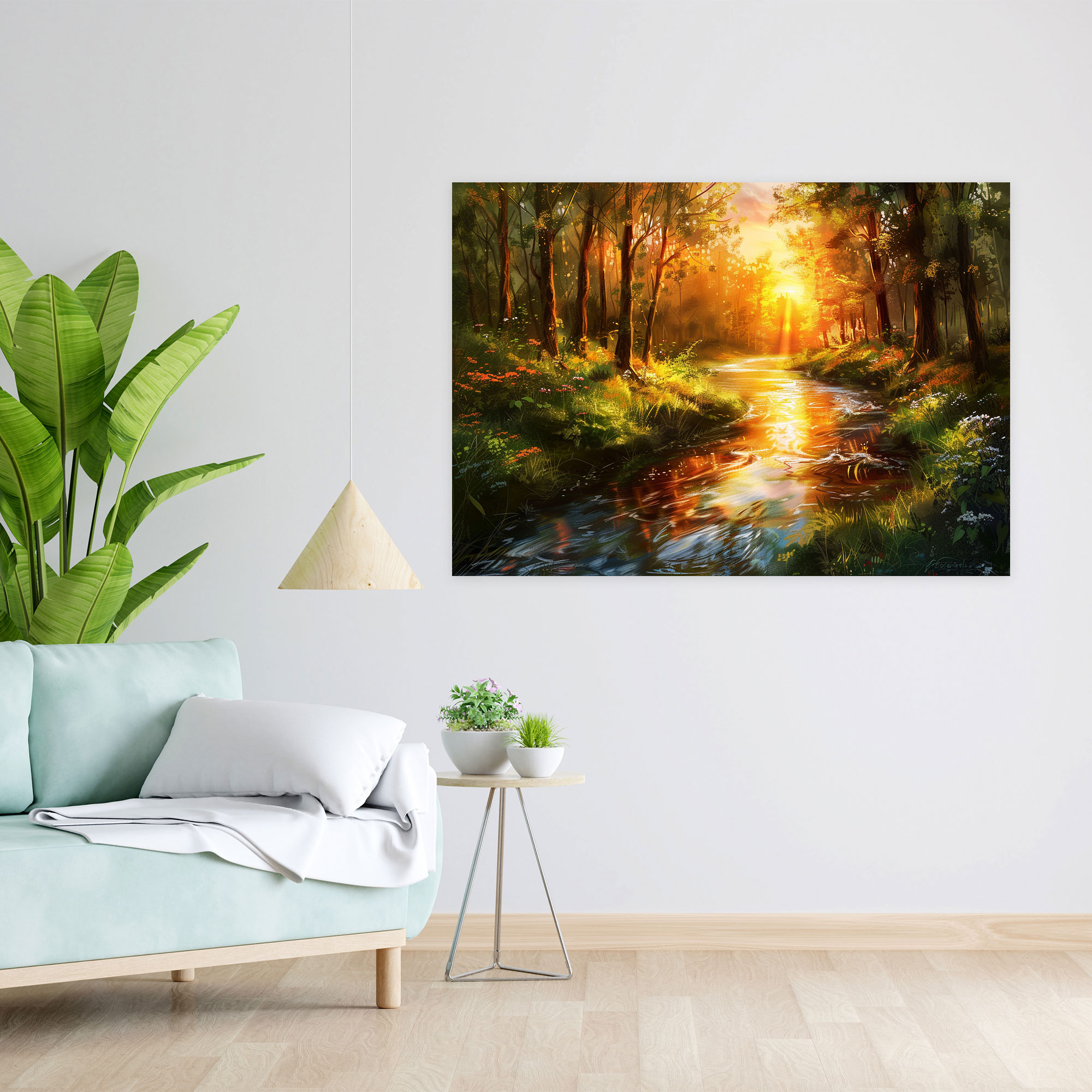 Leonid Afremov Canvas Print - Tranquil Forest Sunset - Leonid Afremov, Canvas, Canvas Print, Wall Art