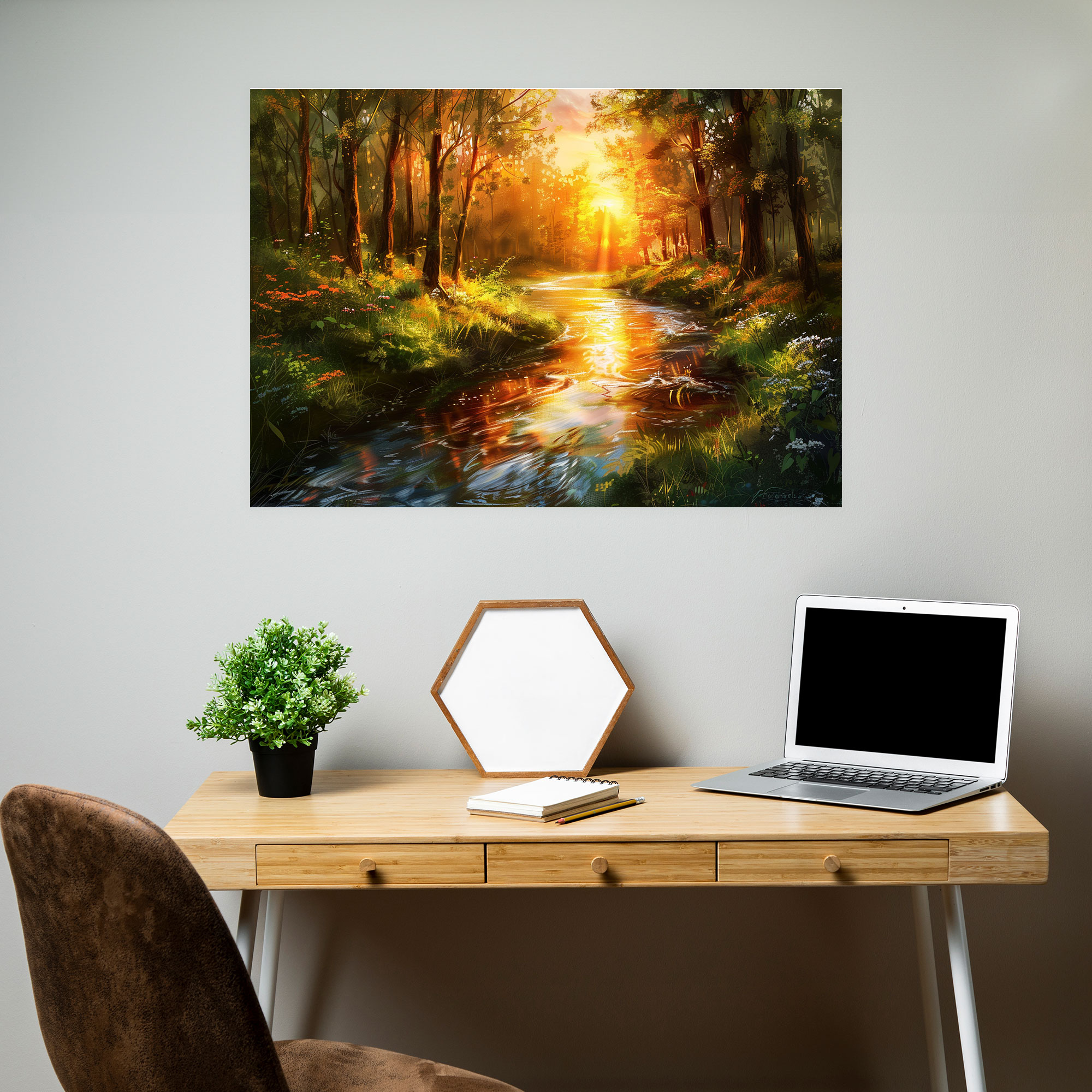 Leonid Afremov Canvas Print - Tranquil Forest Sunset - Leonid Afremov, Canvas, Canvas Print, Wall Art
