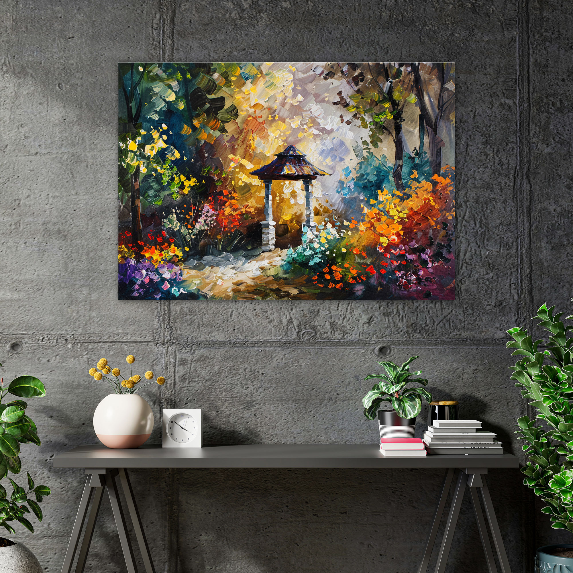 Leonid Afremov Wall Decoration - Whimsical Garden Twilight - Leonid Afremov, Wall Decoration, Canvas Print, Canvas