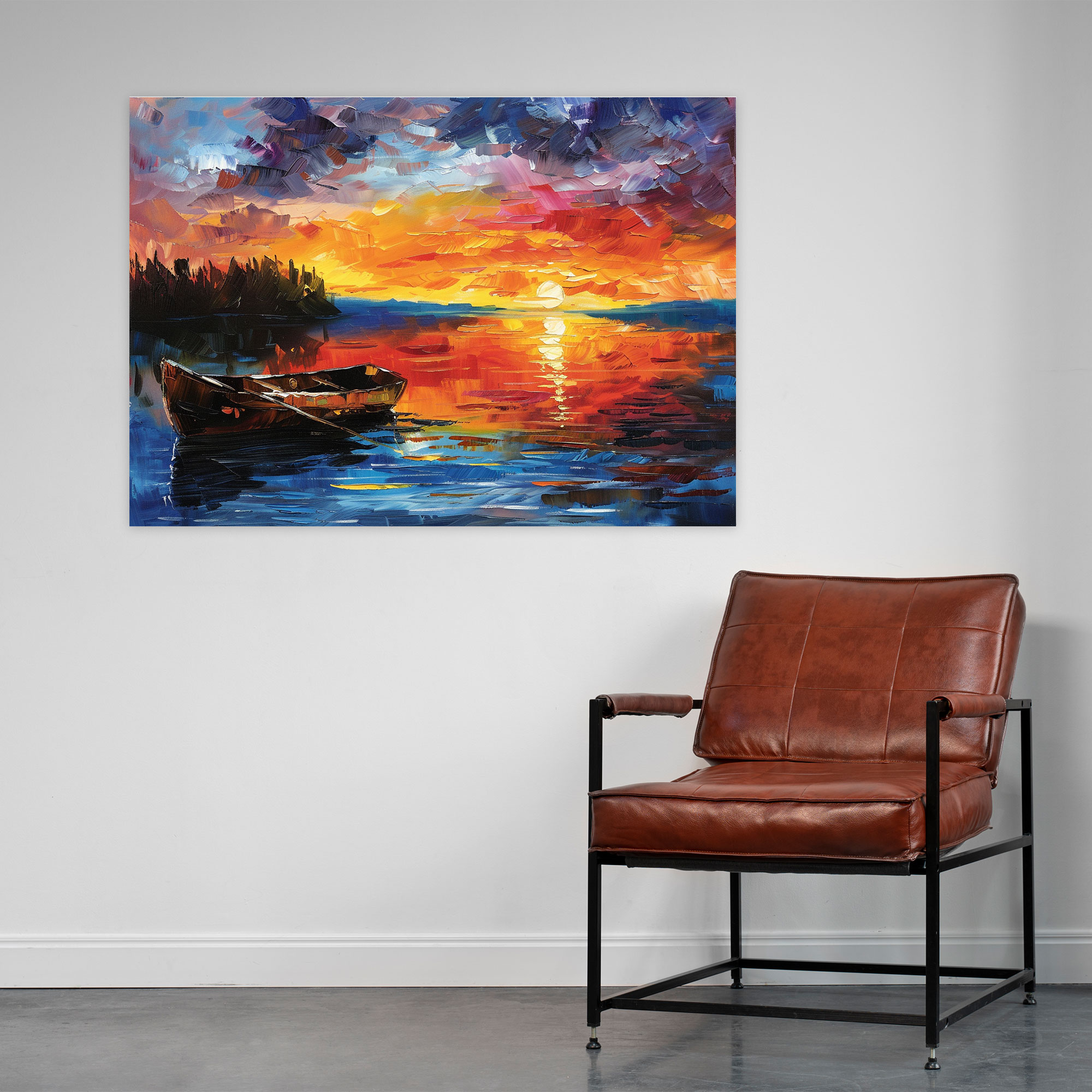 Sunset Lake Leonid Afremov Canvas Print - Leonid Afremov, Canvas Print, Canvas Wall Art, Canvas