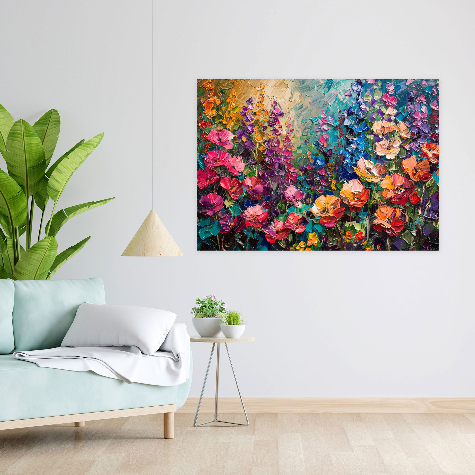 Leonid Afremov Floral Garden Canvas Wall Art - Leonid Afremov, Canvas Print, Wall Art, Canvas Wall Art