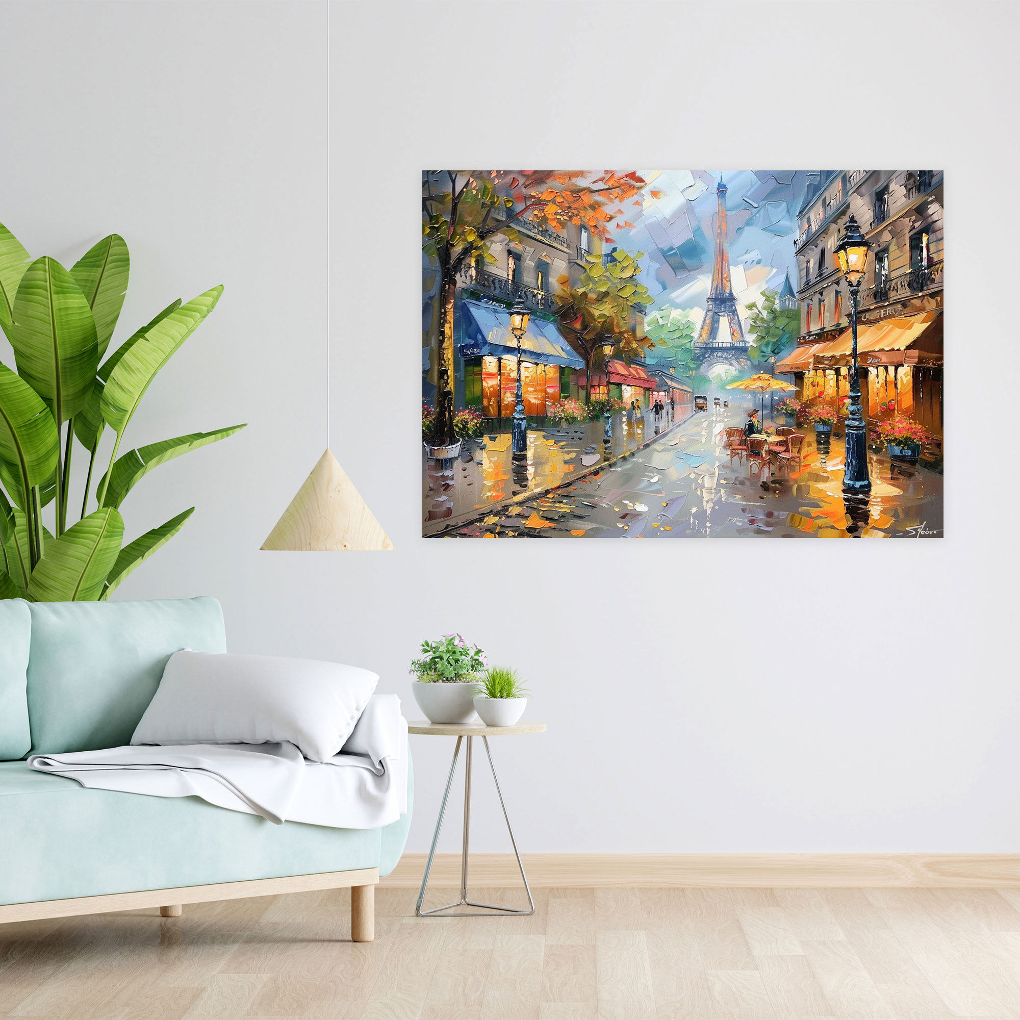 Parisian Street Leonid Afremov Wall Art - Leonid Afremov, Leonid Afremov, Canvas Print, Home Decoration