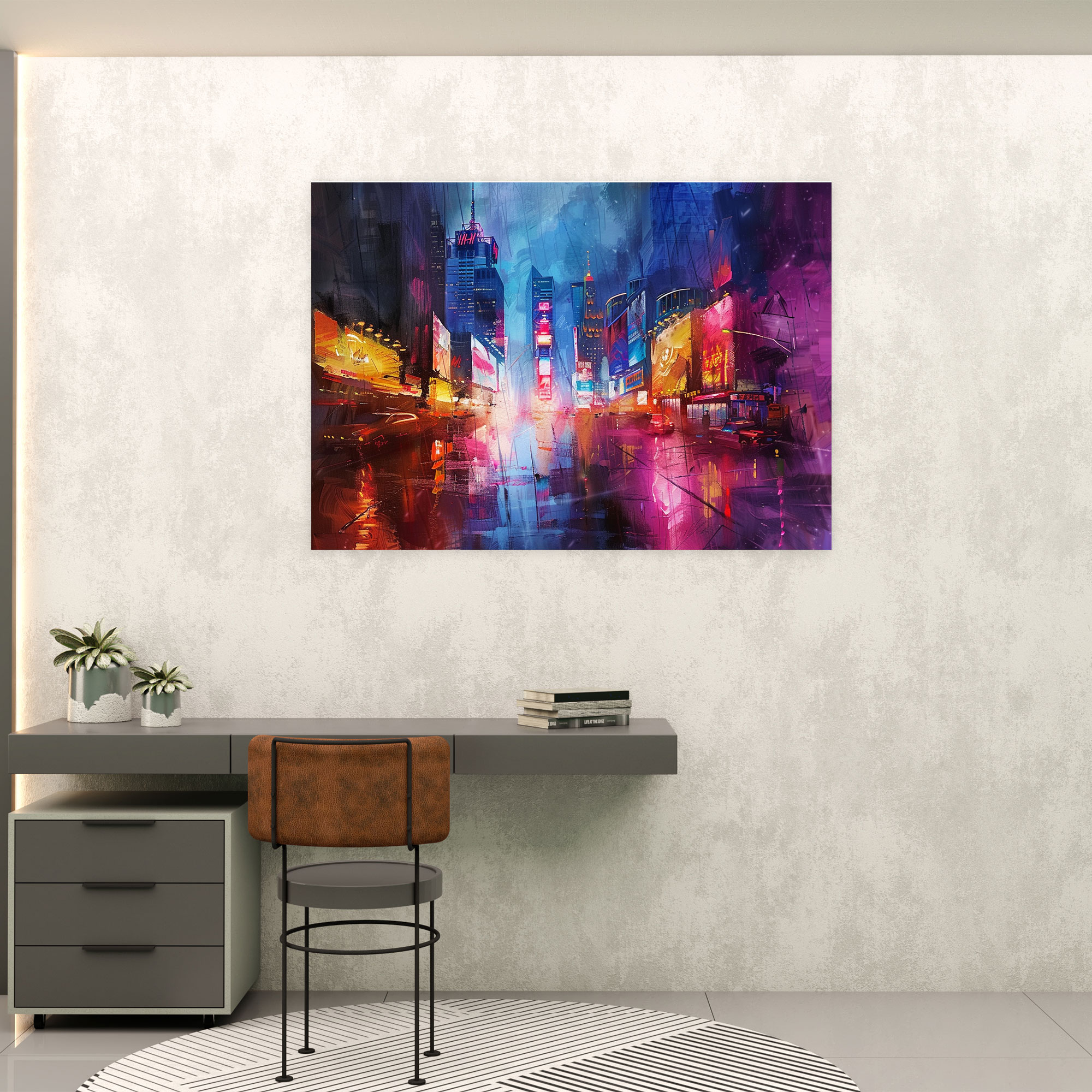 Leonid Afremov Şehir Manzaralı Kanvas Tablo - Leonid Afremov Kanvas Duvar Sanatı