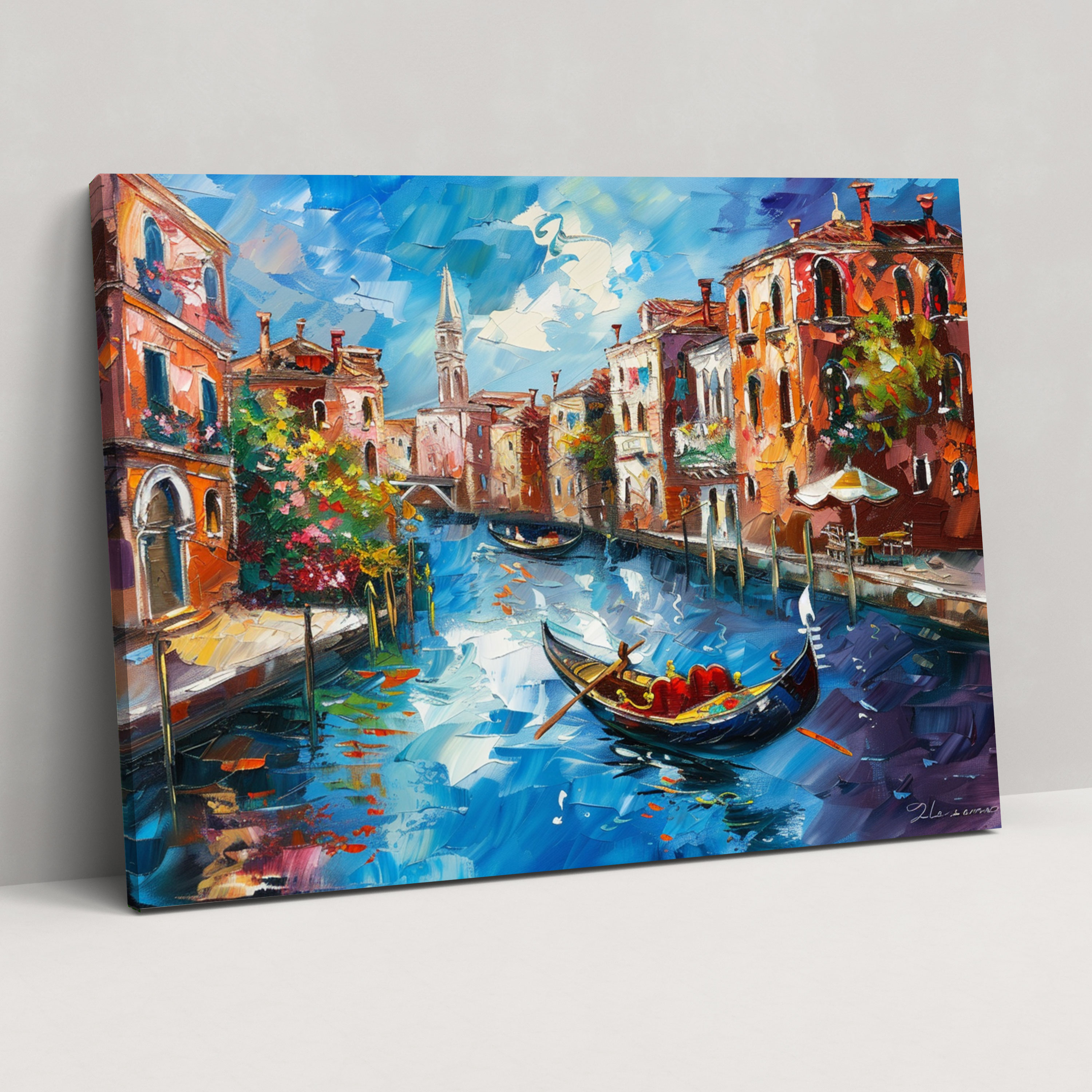 Venice Canal Leonid Afremov Wall Decoration - Leonid Afremov, Canvas Wall Art, Wall Decoration, Wall Art