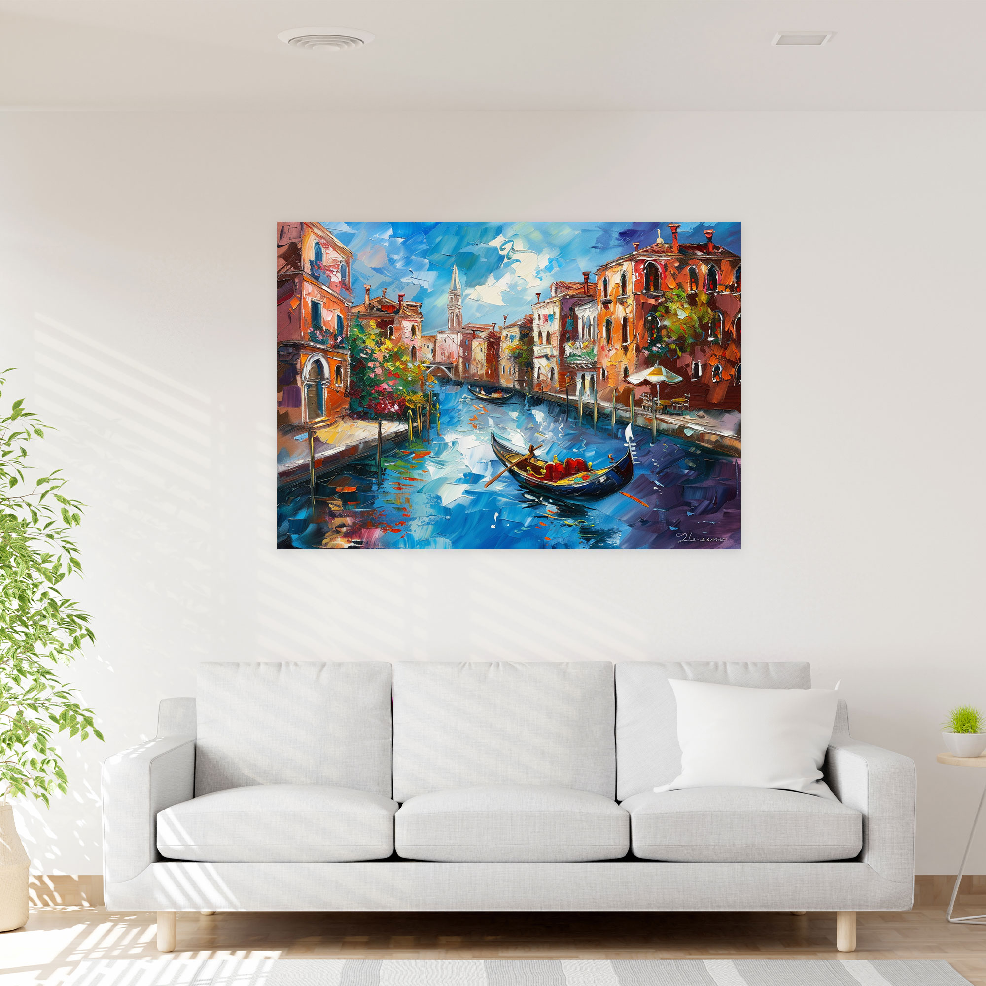 Venice Canal Leonid Afremov Wall Decoration - Leonid Afremov, Canvas Wall Art, Wall Decoration, Wall Art