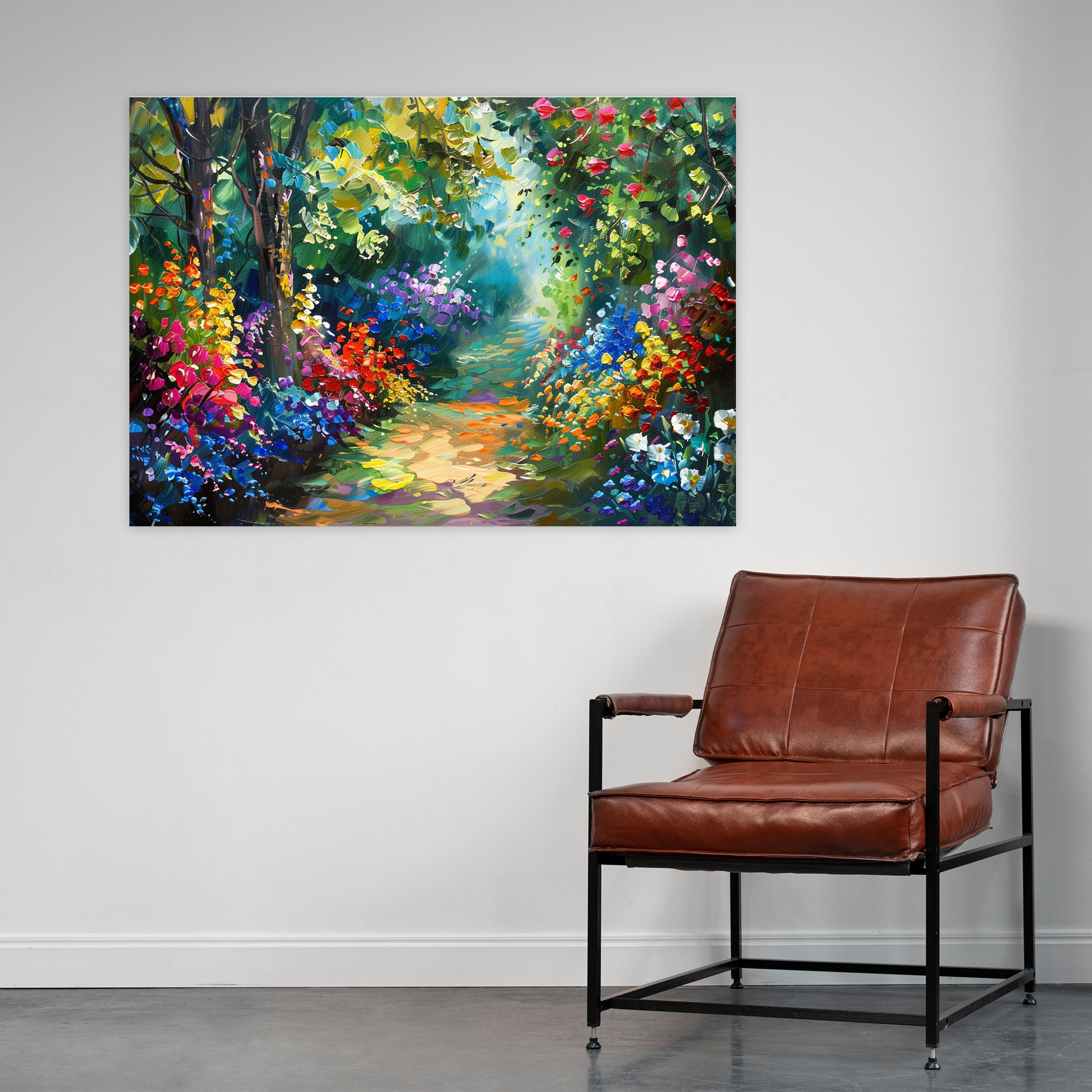 Floral Garden Leonid Afremov Canvas Print - Leonid Afremov, Canvas Print, Wall Decoration, Home Decoration