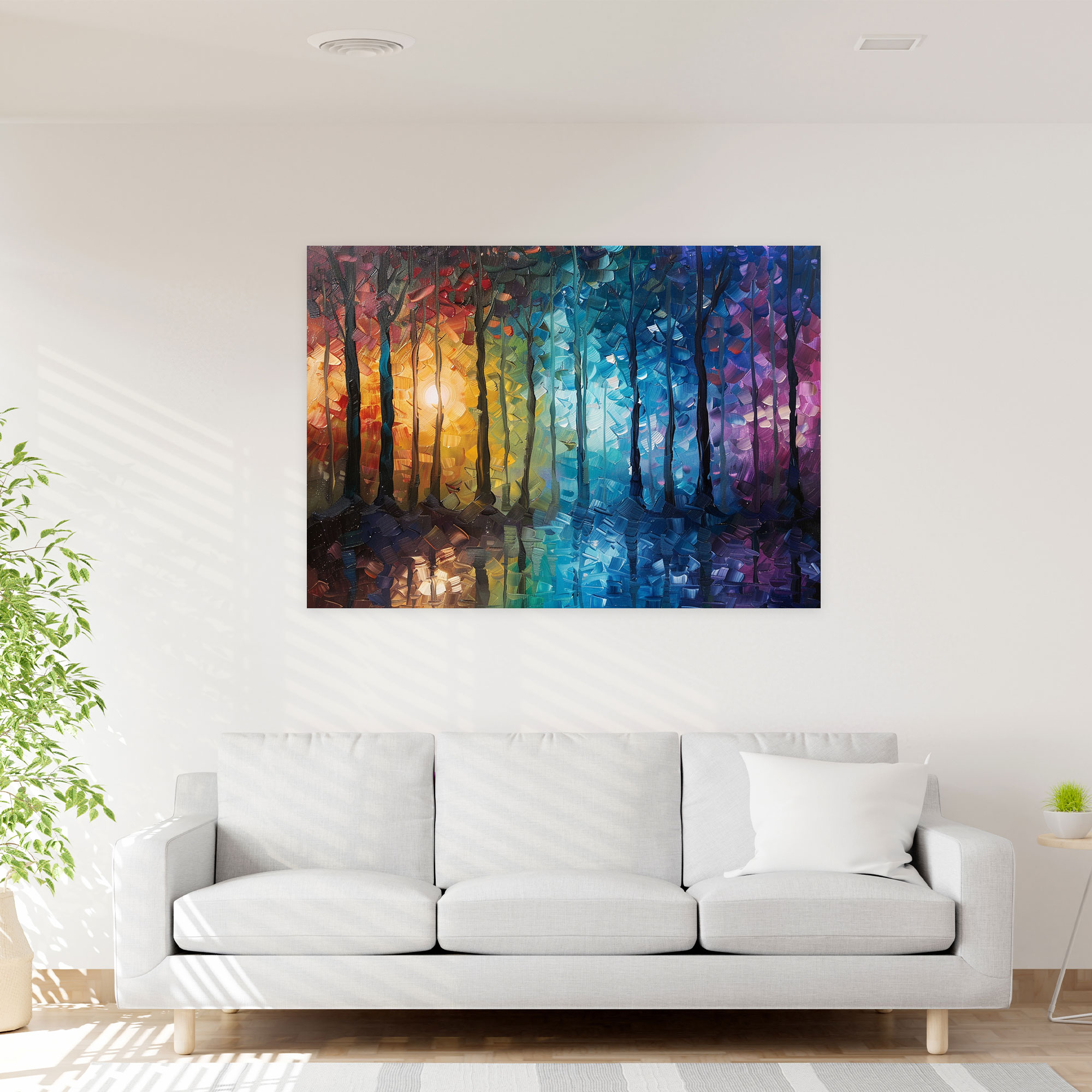 Moonlit Forest Leonid Afremov Wall Art - Leonid Afremov, Canvas Print, Wall Art, Canvas