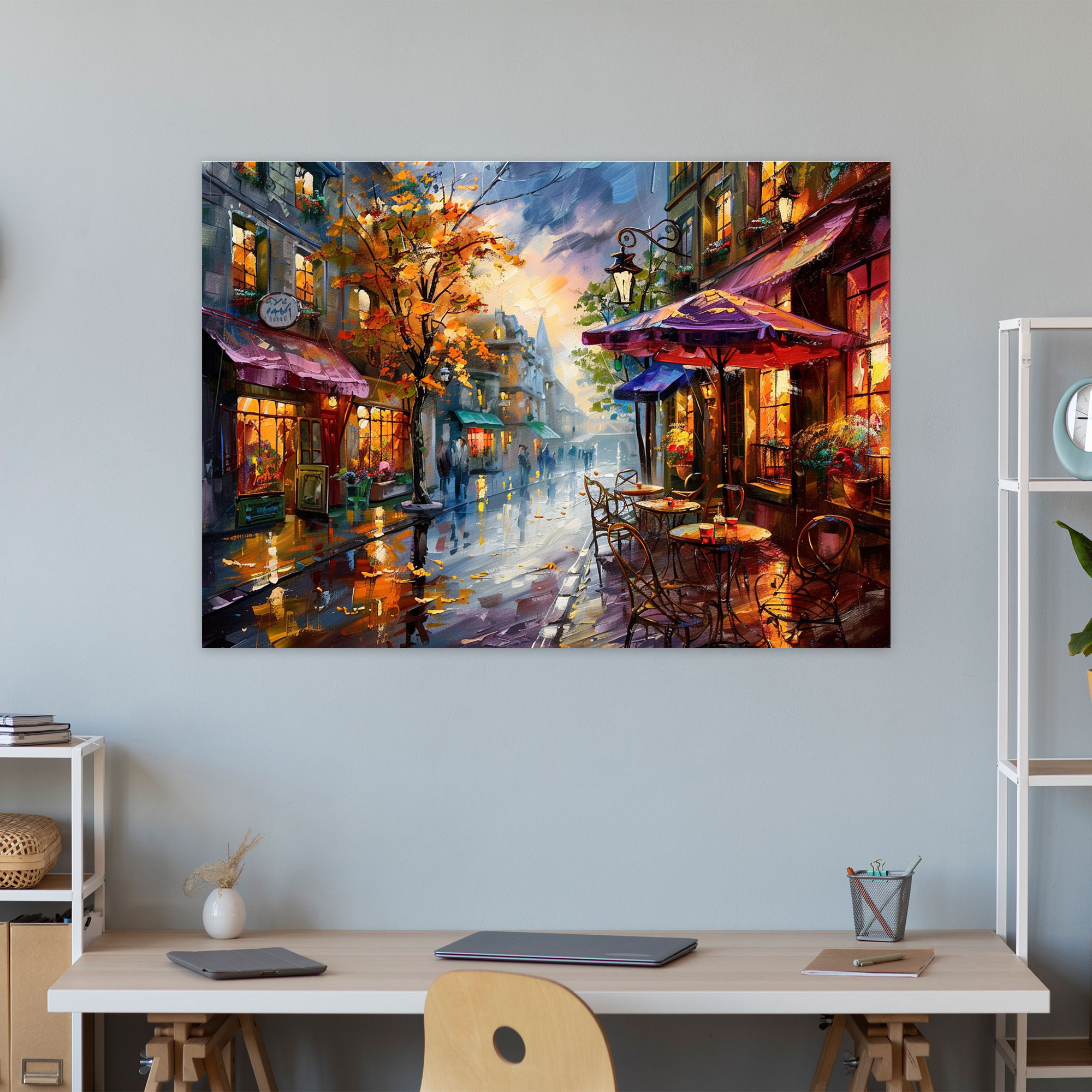 Parisian Street Leonid Afremov Wall Decoration - Leonid Afremov, Leonid Afremov, Wall Decoration, Home Decoration