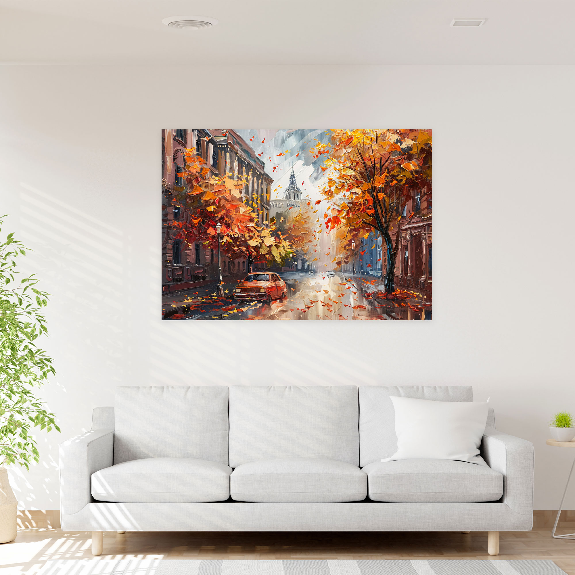 Leonid Afremov Autumn City Street Wall Art - Leonid Afremov, Leonid Afremov, Wall Art, Wall Decoration