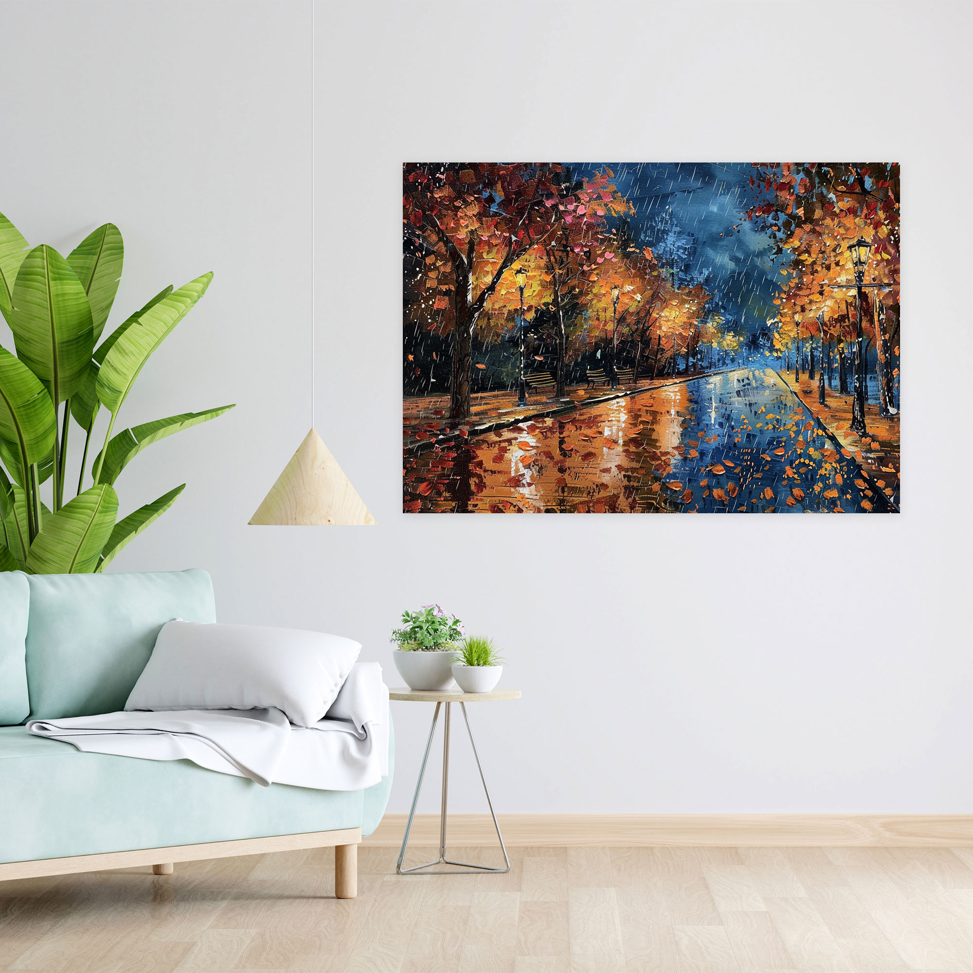 Leonid Afremov Rainy Night Street Wall Art - Leonid Afremov, Canvas Wall Art, Home Decoration, Canvas