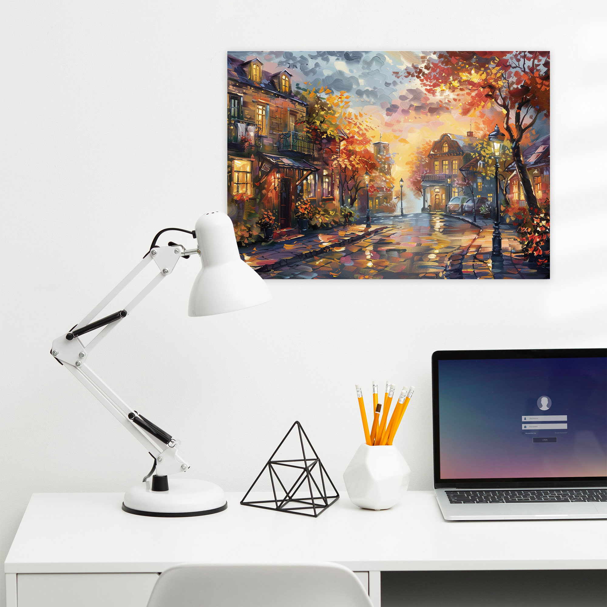 Leonid Afremov Village Sunset Canvas Print - Leonid Afremov, Canvas Print, Canvas Wall Art, Canvas