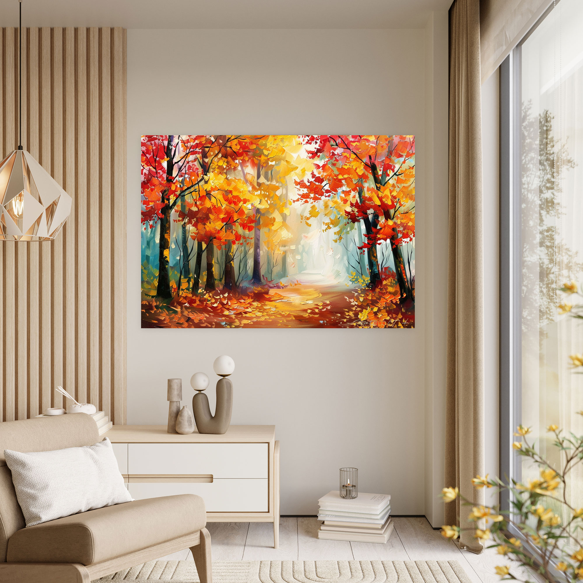 Autumn Forest Leonid Afremov Wall Decoration - Leonid Afremov, Canvas, Home Decoration, Canvas Print