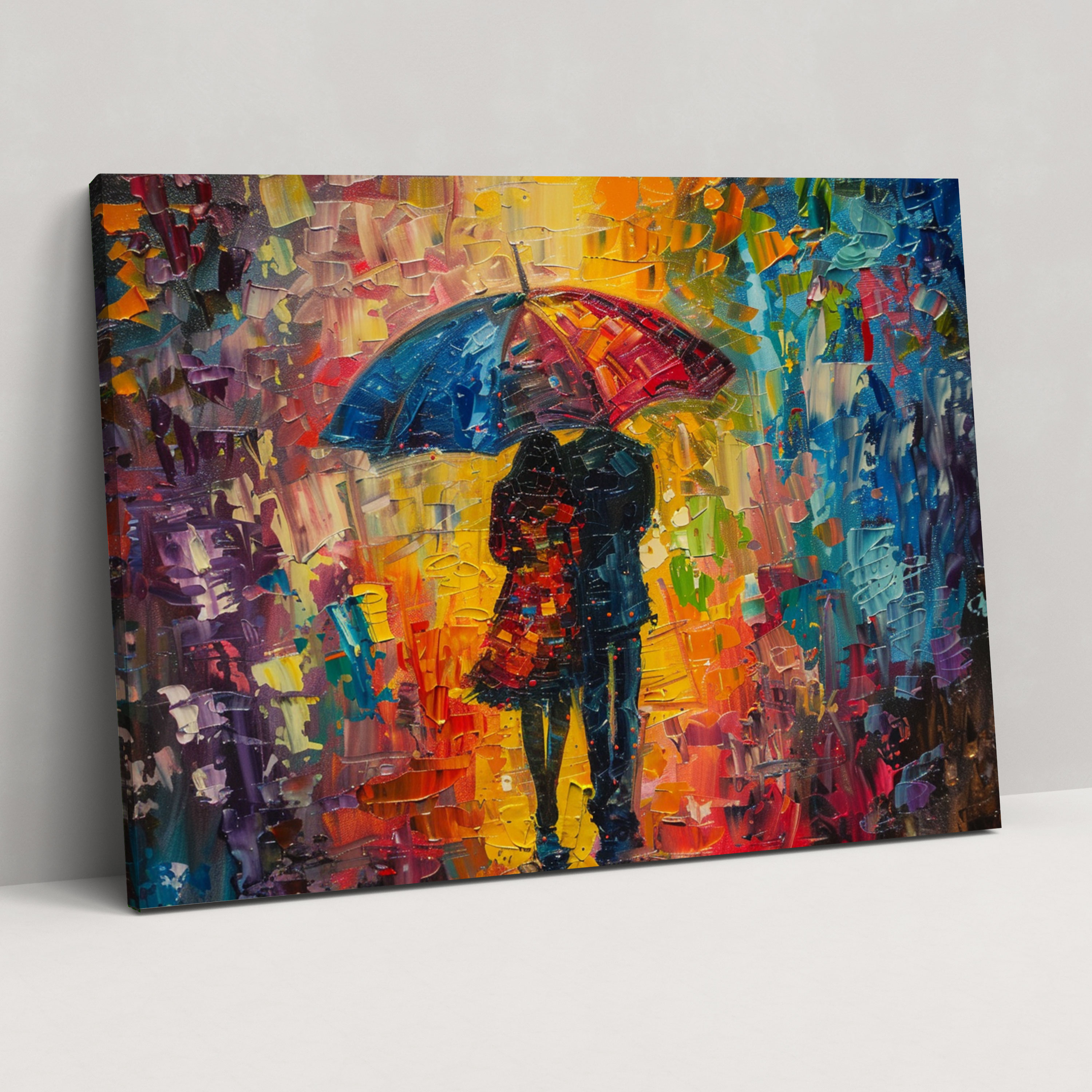 Romantic Couple Leonid Afremov Canvas Print - Leonid Afremov, Canvas Wall Art, Canvas Print, Home Decoration
