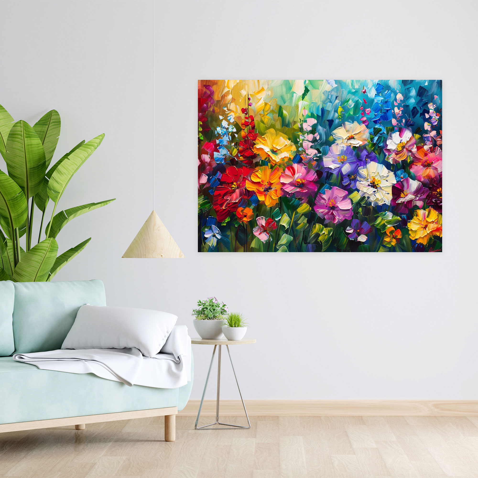 Floral Garden Leonid Afremov Wall Art - Leonid Afremov, Canvas, Wall Art, Wall Decoration