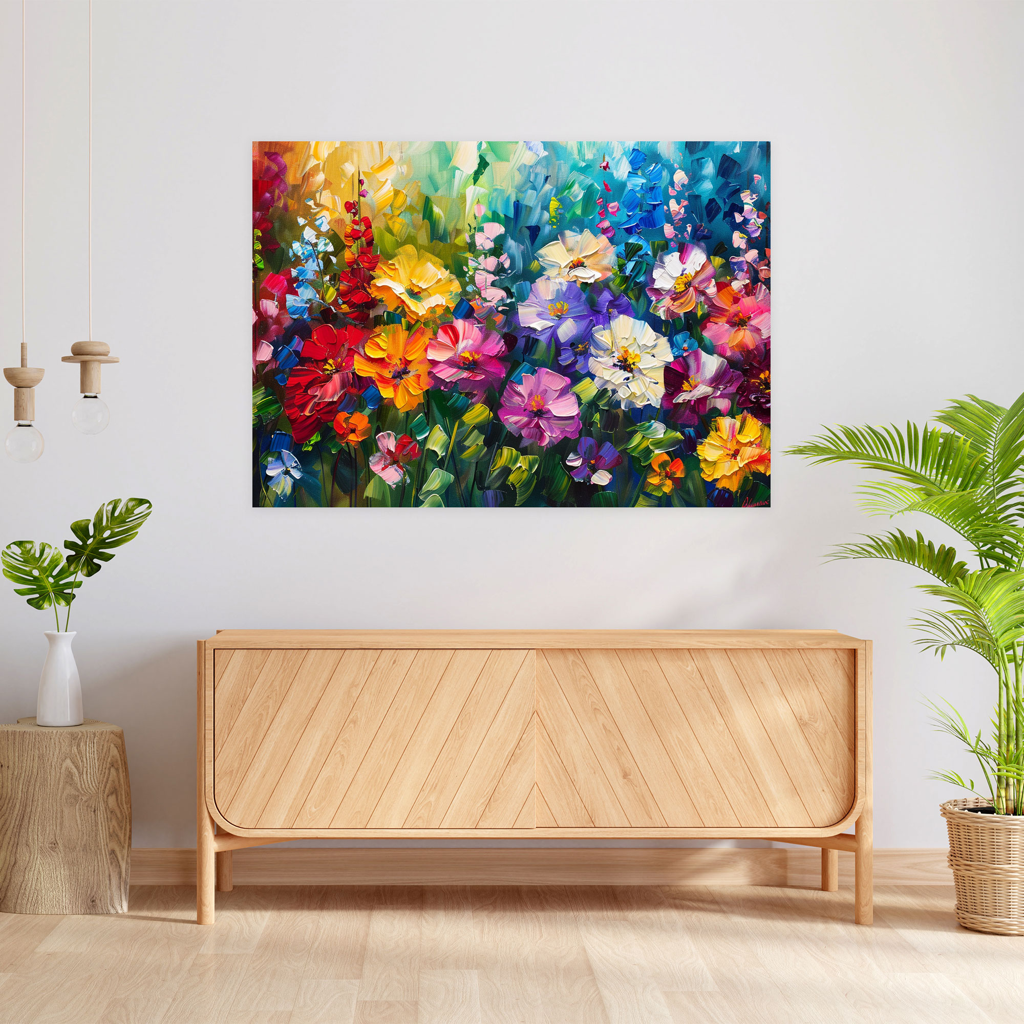 Floral Garden Leonid Afremov Wall Art - Leonid Afremov, Canvas, Wall Art, Wall Decoration
