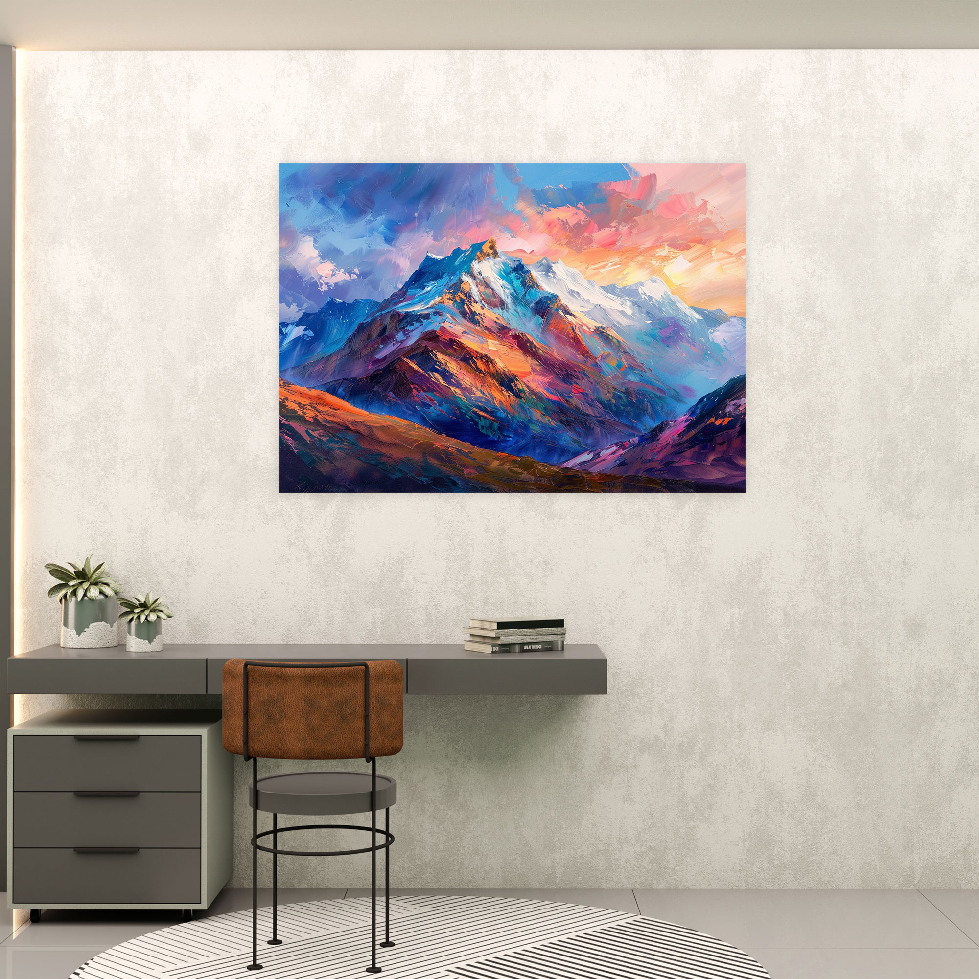 Mountain Range Leonid Afremov Canvas Print Wall Art - Leonid Afremov, Canvas Wall Art, Canvas, Canvas Print
