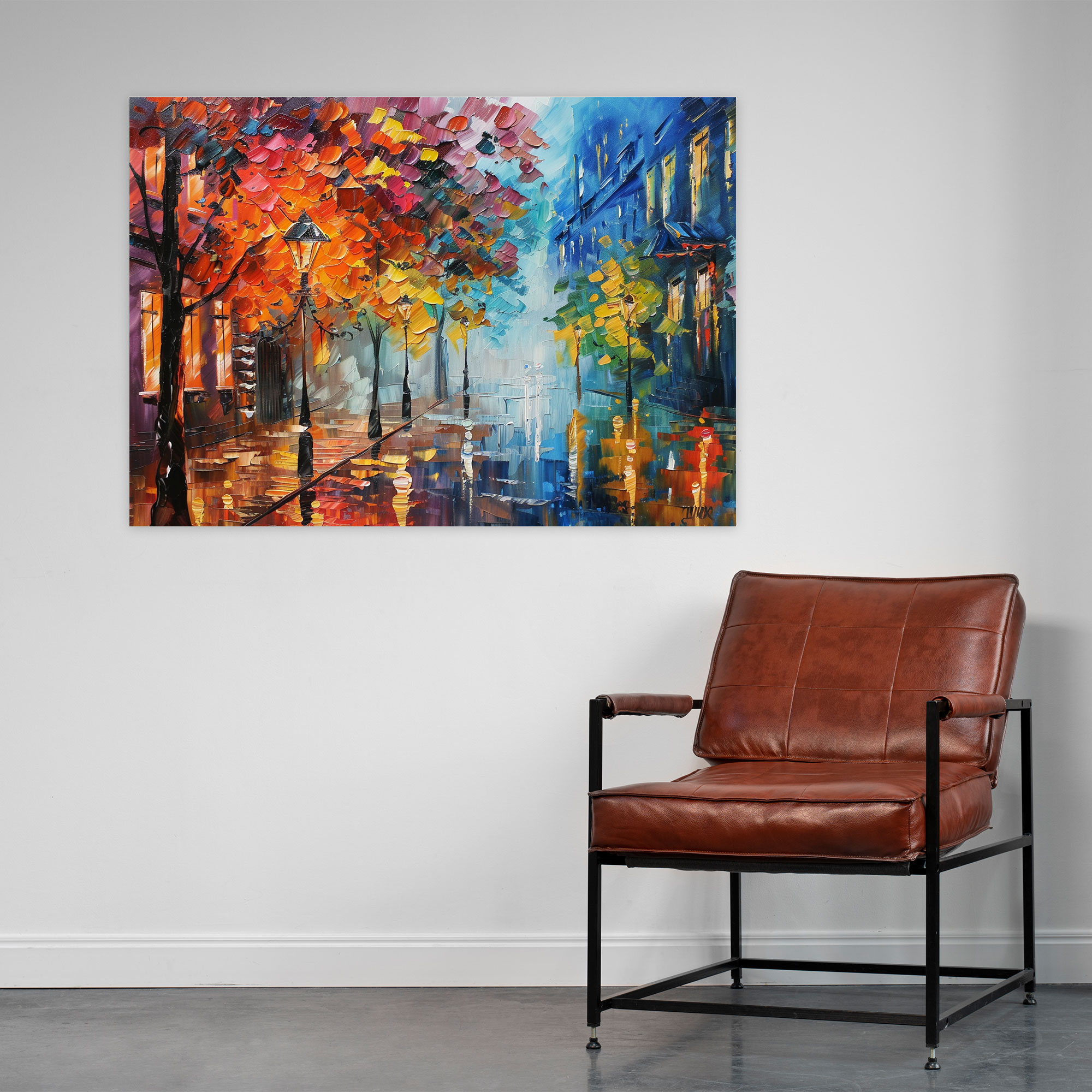 Leonid Afremov Cityscape Canvas Print - Leonid Afremov, Wall Decoration, Canvas Wall Art, Leonid Afremov