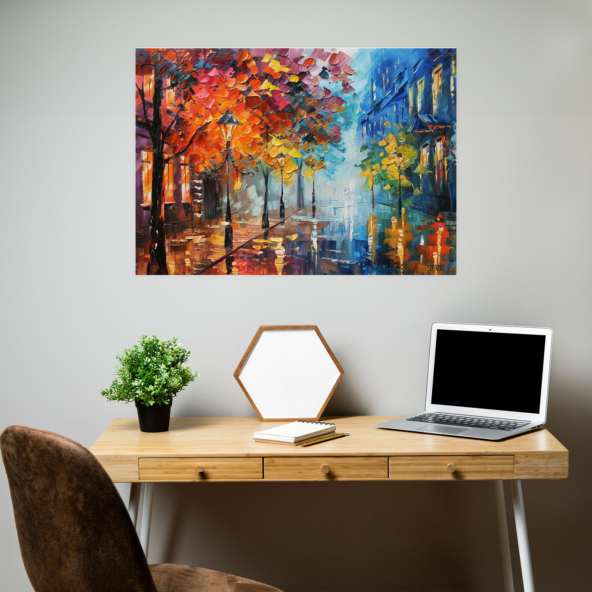 Leonid Afremov Cityscape Canvas Print - Leonid Afremov, Wall Decoration, Canvas Wall Art, Leonid Afremov