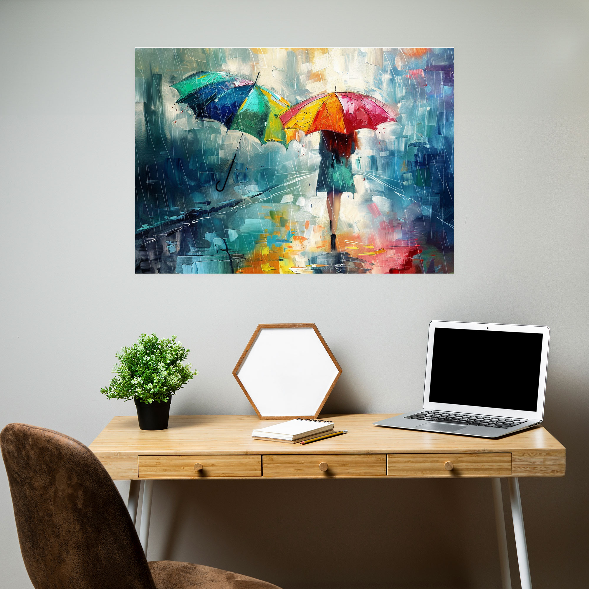 Leonid Afremov Umbrella Canvas Print - Leonid Afremov, Canvas, Wall Art, Canvas Print